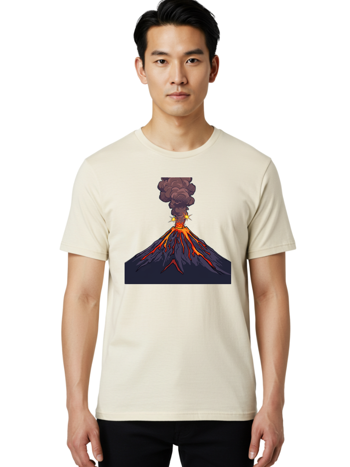 Volcano-Eruption-6 Men'S Graphic Tee, 100% Cotton, Comfortable Casual Summer Wear, Machine Washable, Vintage Camera, Old Camera, Antique Camera, Black Camera, Classic Photography, Photography Equipment, Nostalgic Device, Film Camera, Bai545