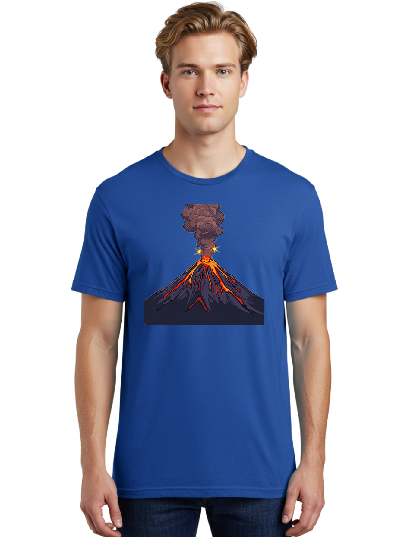 Volcano-Eruption-6 Men'S Graphic Tee, 100% Cotton, Comfortable Casual Summer Wear, Machine Washable, Vintage Camera, Old Camera, Antique Camera, Black Camera, Classic Photography, Photography Equipment, Nostalgic Device, Film Camera, Bai545