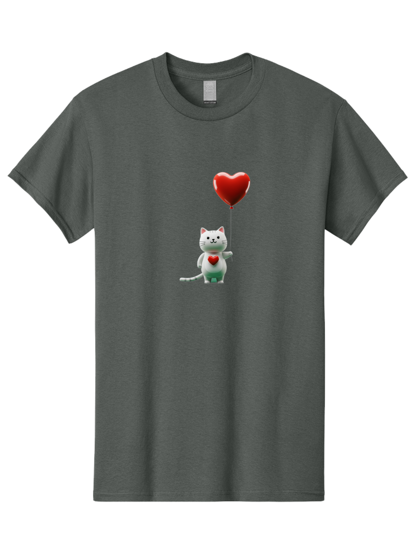 White-Cat-With-Heart-Balloon Men'S Graphic Tee, 100% Cotton, Comfortable Casual Summer Wear, Machine Washable, Vintage Camera, Old Camera, Antique Camera, Black Camera, Classic Photography, Photography Equipment, Nostalgic Device, Film Camera, Bai557
