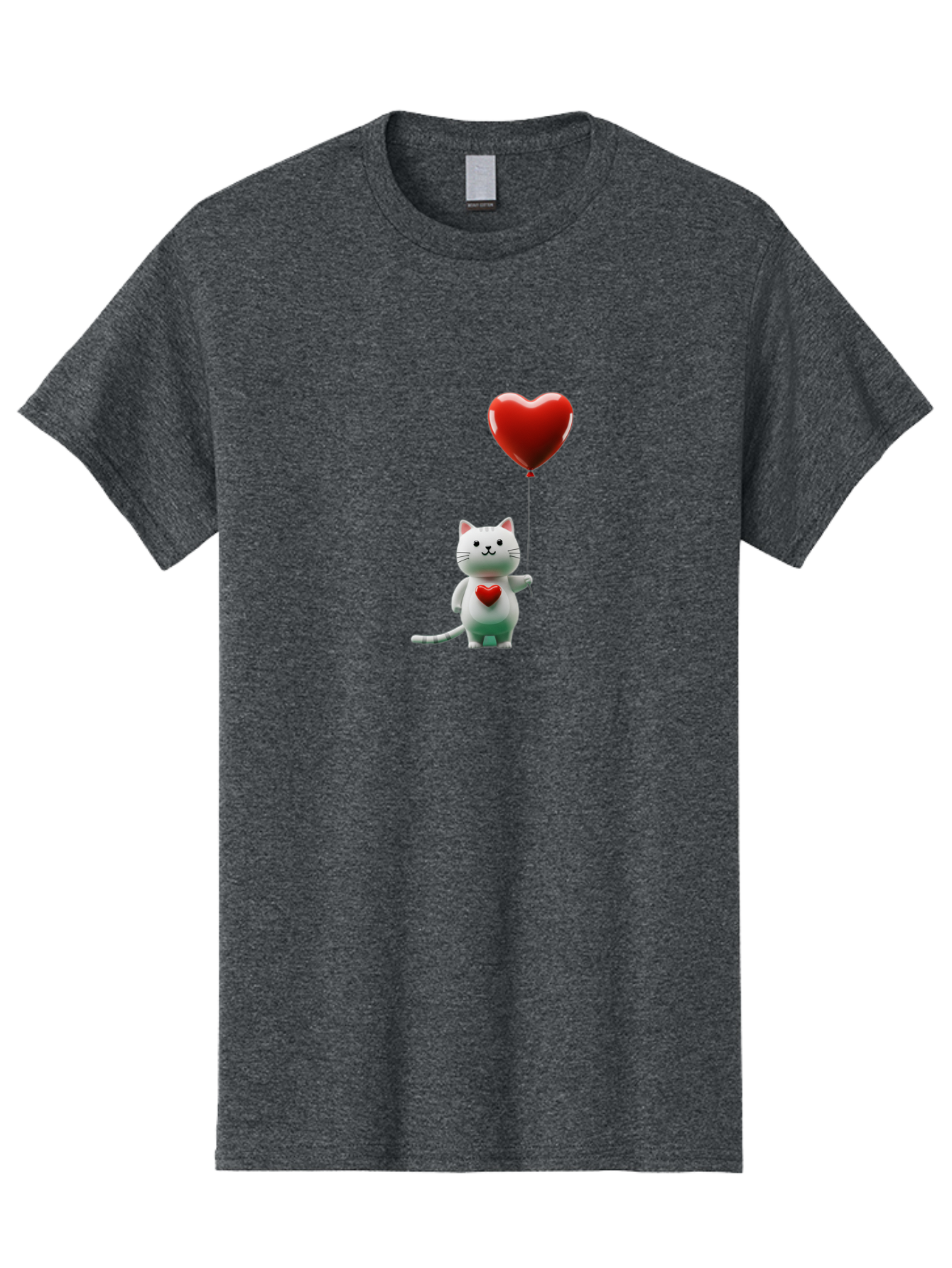 White-Cat-With-Heart-Balloon Men'S Graphic Tee, 100% Cotton, Comfortable Casual Summer Wear, Machine Washable, Vintage Camera, Old Camera, Antique Camera, Black Camera, Classic Photography, Photography Equipment, Nostalgic Device, Film Camera, Bai557