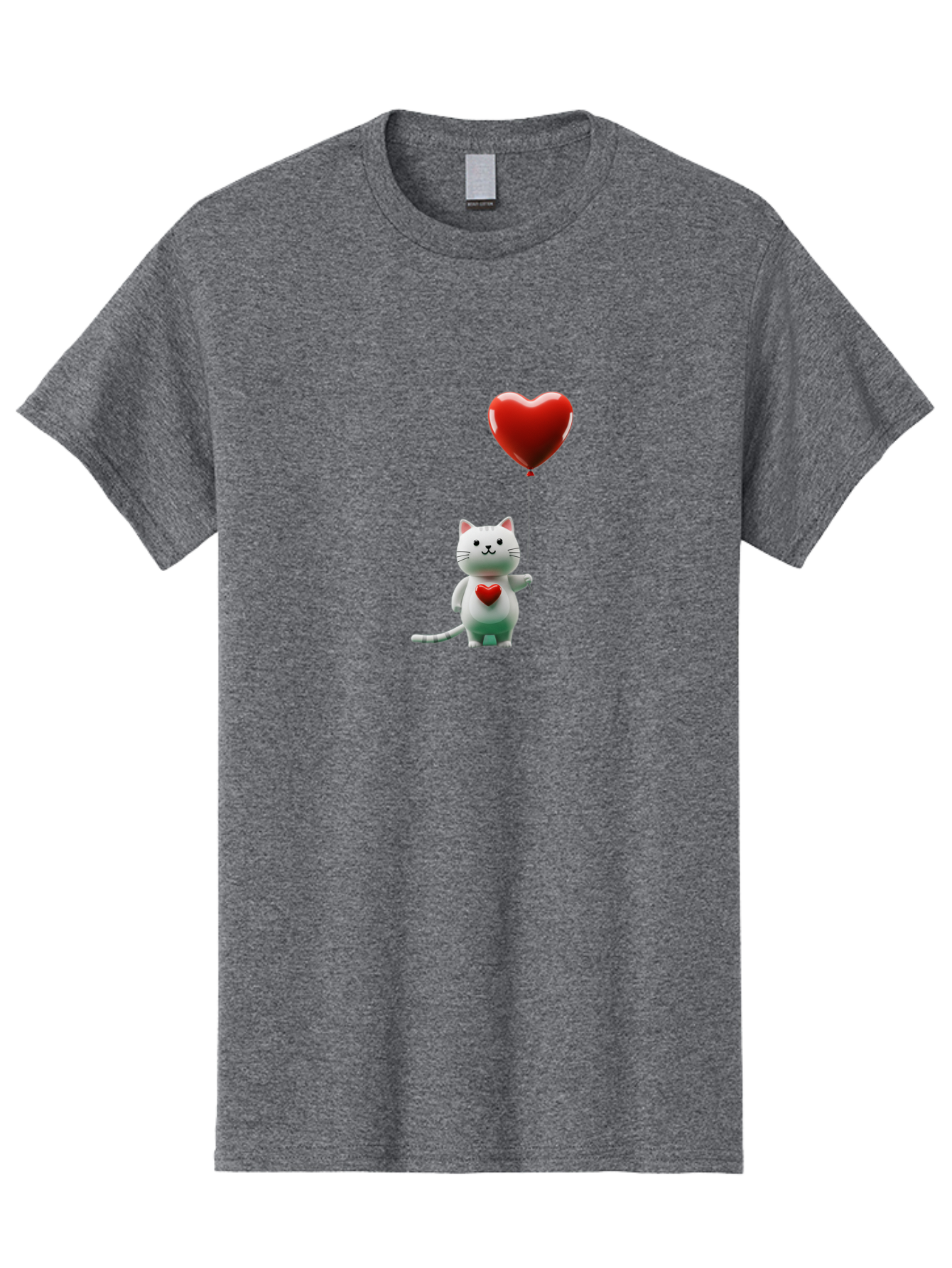 White-Cat-With-Heart-Balloon Men'S Graphic Tee, 100% Cotton, Comfortable Casual Summer Wear, Machine Washable, Vintage Camera, Old Camera, Antique Camera, Black Camera, Classic Photography, Photography Equipment, Nostalgic Device, Film Camera, Bai557