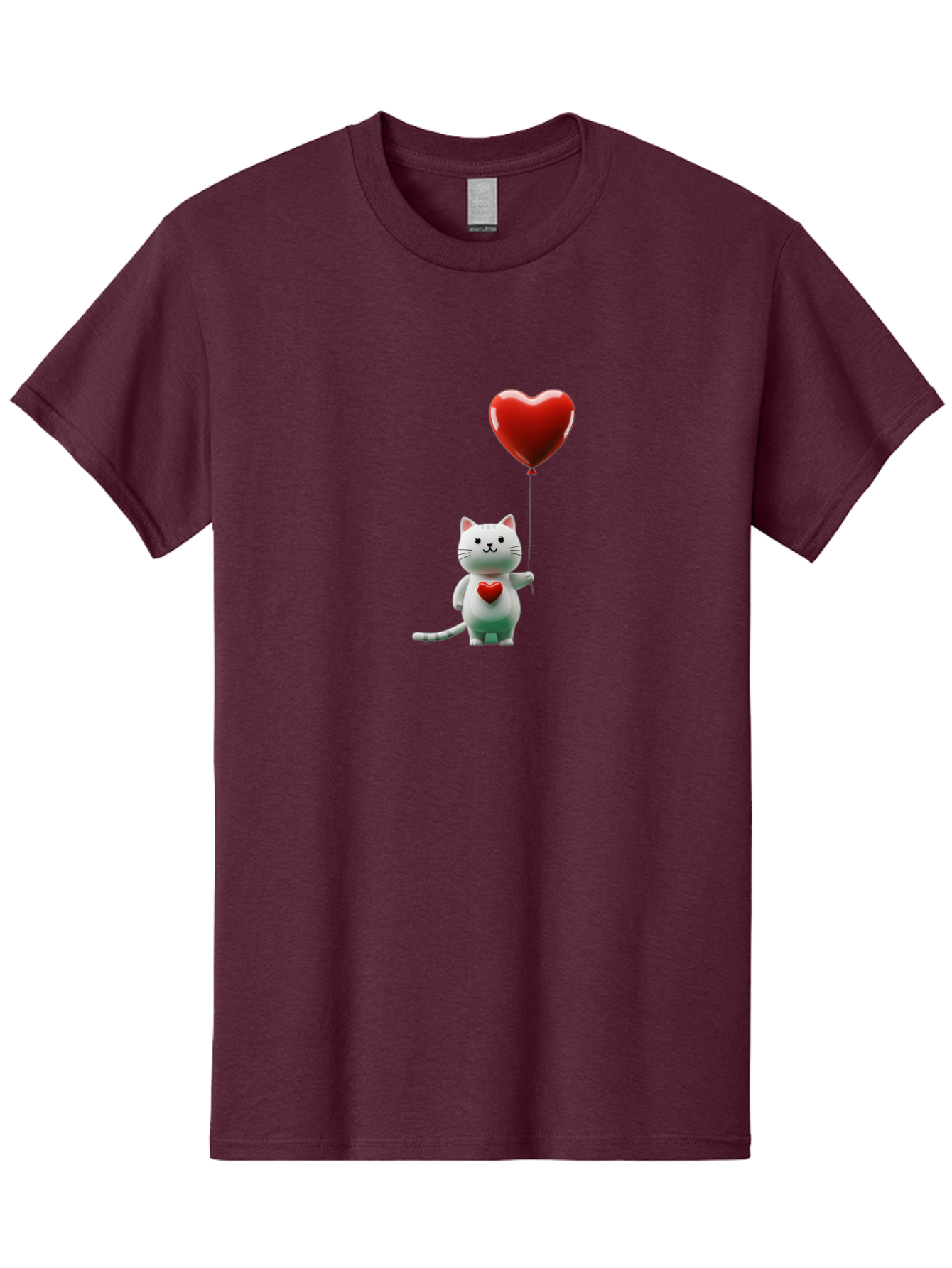 White-Cat-With-Heart-Balloon Men'S Graphic Tee, 100% Cotton, Comfortable Casual Summer Wear, Machine Washable, Vintage Camera, Old Camera, Antique Camera, Black Camera, Classic Photography, Photography Equipment, Nostalgic Device, Film Camera, Bai557