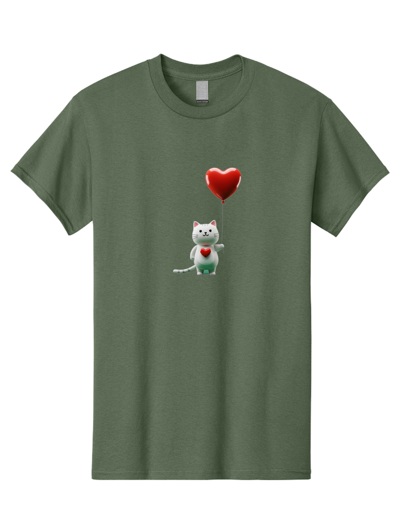 White-Cat-With-Heart-Balloon Men'S Graphic Tee, 100% Cotton, Comfortable Casual Summer Wear, Machine Washable, Vintage Camera, Old Camera, Antique Camera, Black Camera, Classic Photography, Photography Equipment, Nostalgic Device, Film Camera, Bai557
