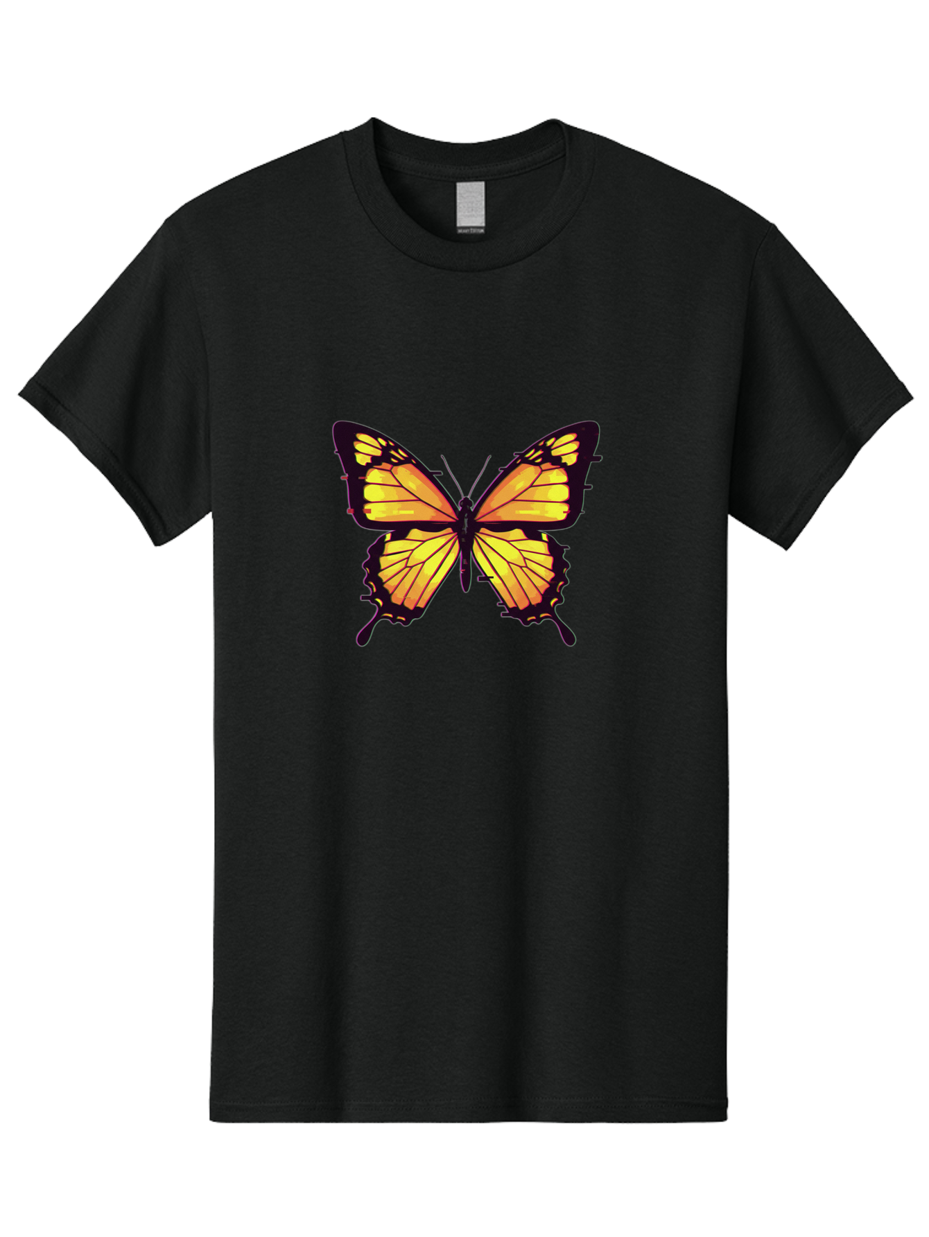 Yellow-Butterfly Men'S Graphic Tee, 100% Cotton, Comfortable Casual Summer Wear, Machine Washable, Vintage Camera, Old Camera, Antique Camera, Black Camera, Classic Photography, Photography Equipment, Nostalgic Device, Film Camera, Camera Art Bai570