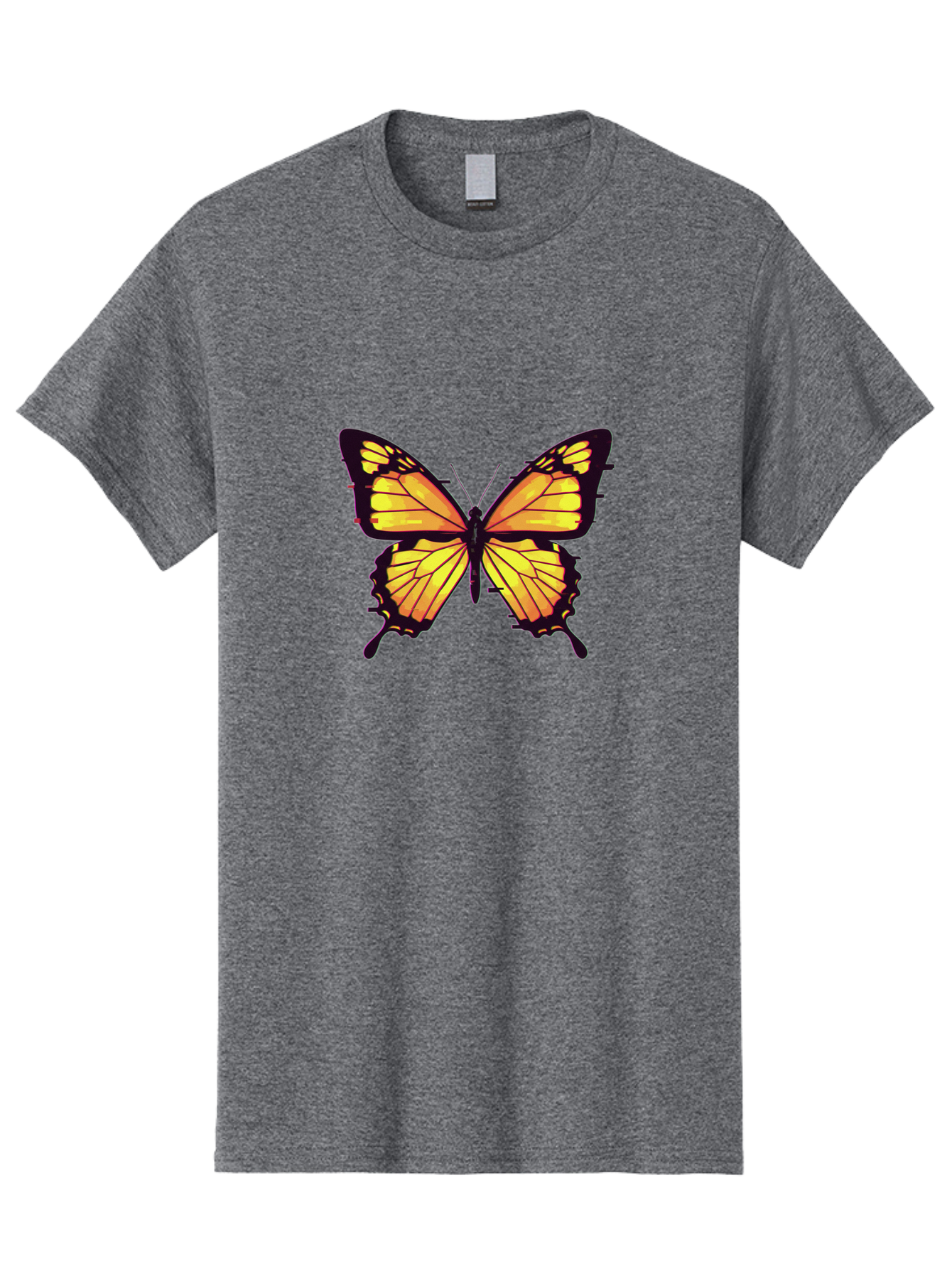 Yellow-Butterfly Men'S Graphic Tee, 100% Cotton, Comfortable Casual Summer Wear, Machine Washable, Vintage Camera, Old Camera, Antique Camera, Black Camera, Classic Photography, Photography Equipment, Nostalgic Device, Film Camera, Camera Art Bai570