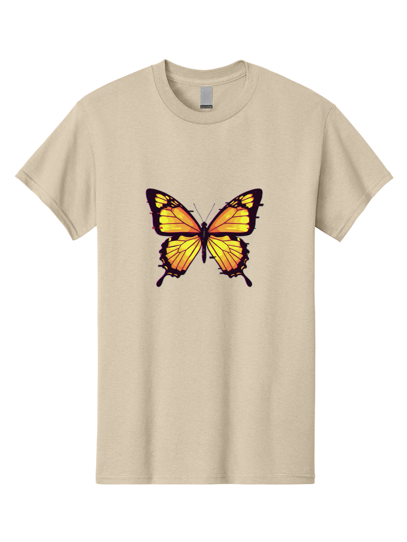 Yellow-Butterfly Men'S Graphic Tee, 100% Cotton, Comfortable Casual Summer Wear, Machine Washable, Vintage Camera, Old Camera, Antique Camera, Black Camera, Classic Photography, Photography Equipment, Nostalgic Device, Film Camera, Camera Art Bai570