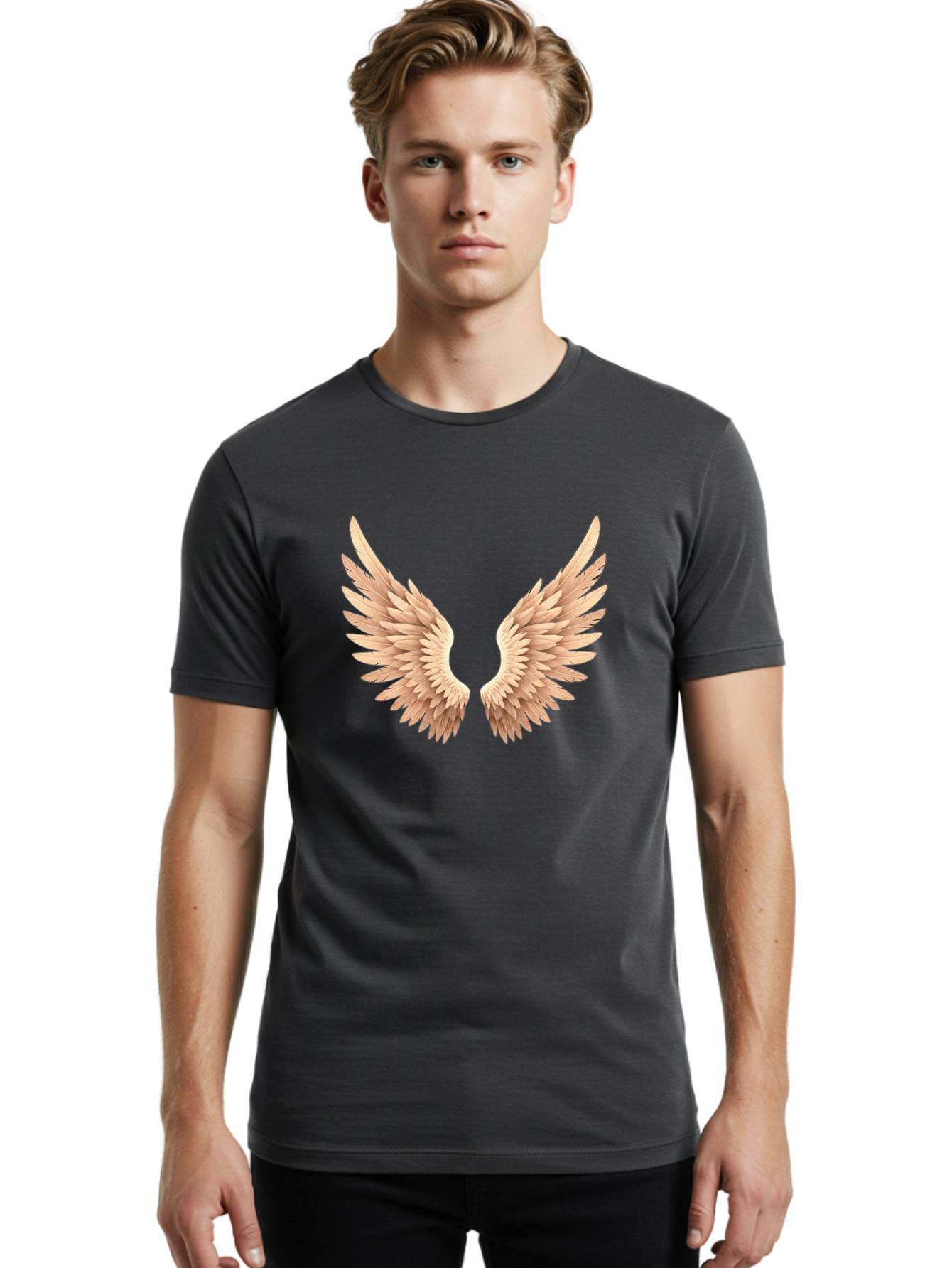 Angel-Wings Men'S Graphic Tee, 100% Cotton, Comfortable Casual Summer Wear, Machine Washable, Vintage Camera, Old Camera, Antique Camera, Black Camera, Classic Photography, Photography Equipment, Nostalgic Device, Film Camera, Camera Art Bai577