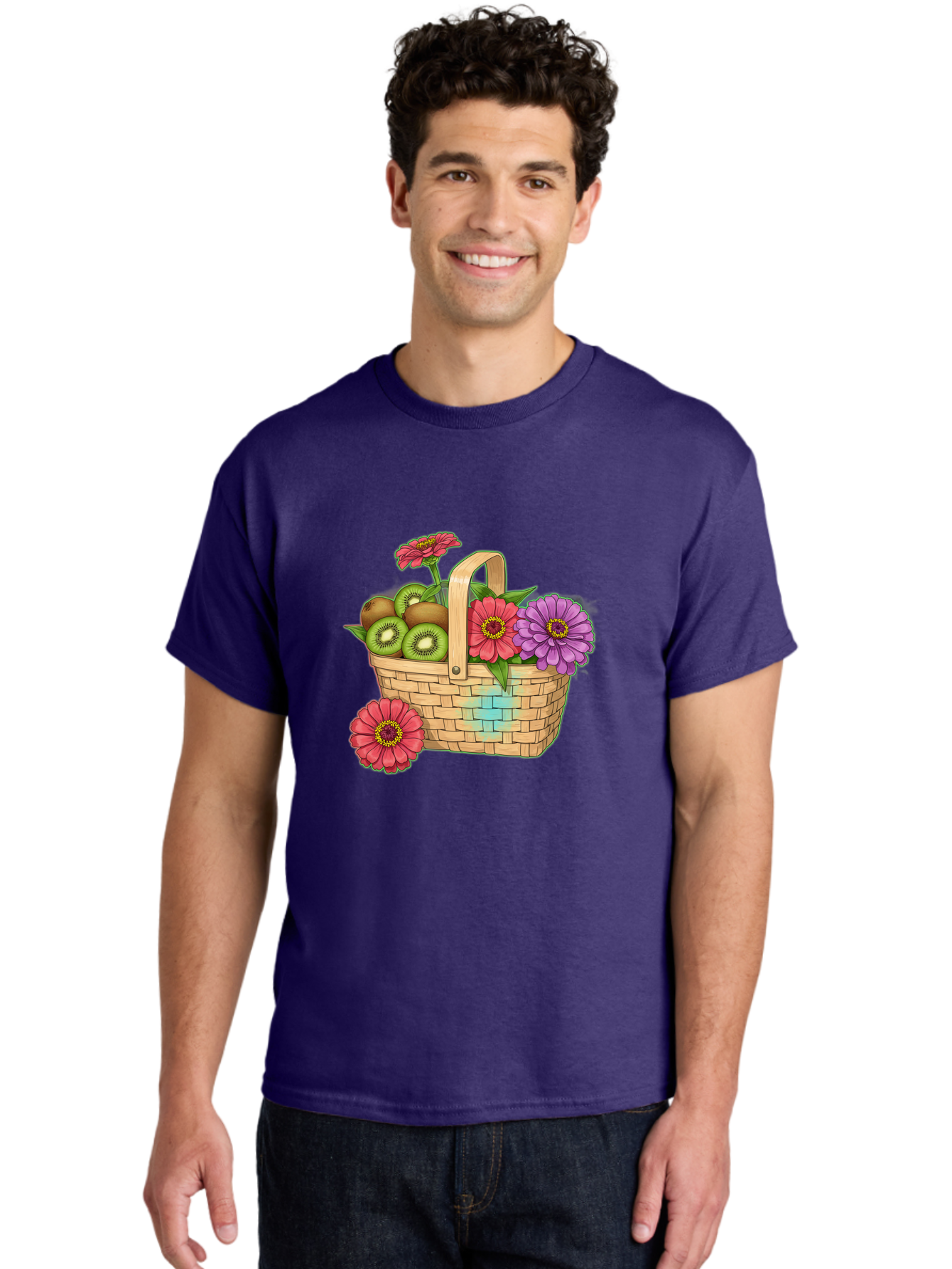Basket-Of-Flowers-And-Kiwi-Fruits Men'S Graphic Tee, 100% Cotton, Comfortable Casual Summer Wear, Machine Washable, Vintage Camera, Old Camera, Antique Camera, Black Camera, Classic Photography, Photography Equipment, Nostalgic Device, Bai587