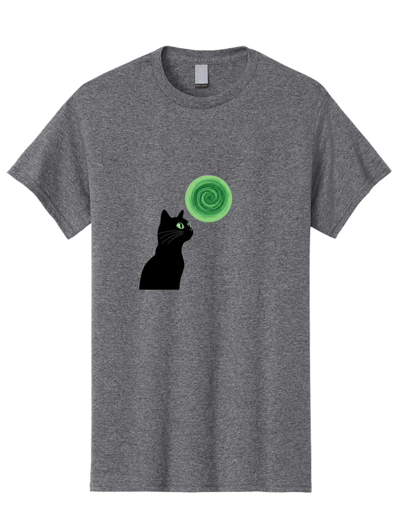 Black-Cat-And-Spiral Men'S Graphic Tee, 100% Cotton, Comfortable Casual Summer Wear, Machine Washable, Vintage Camera, Old Camera, Antique Camera, Black Camera, Classic Photography, Photography Equipment, Nostalgic Device, Film Camera, Bai592