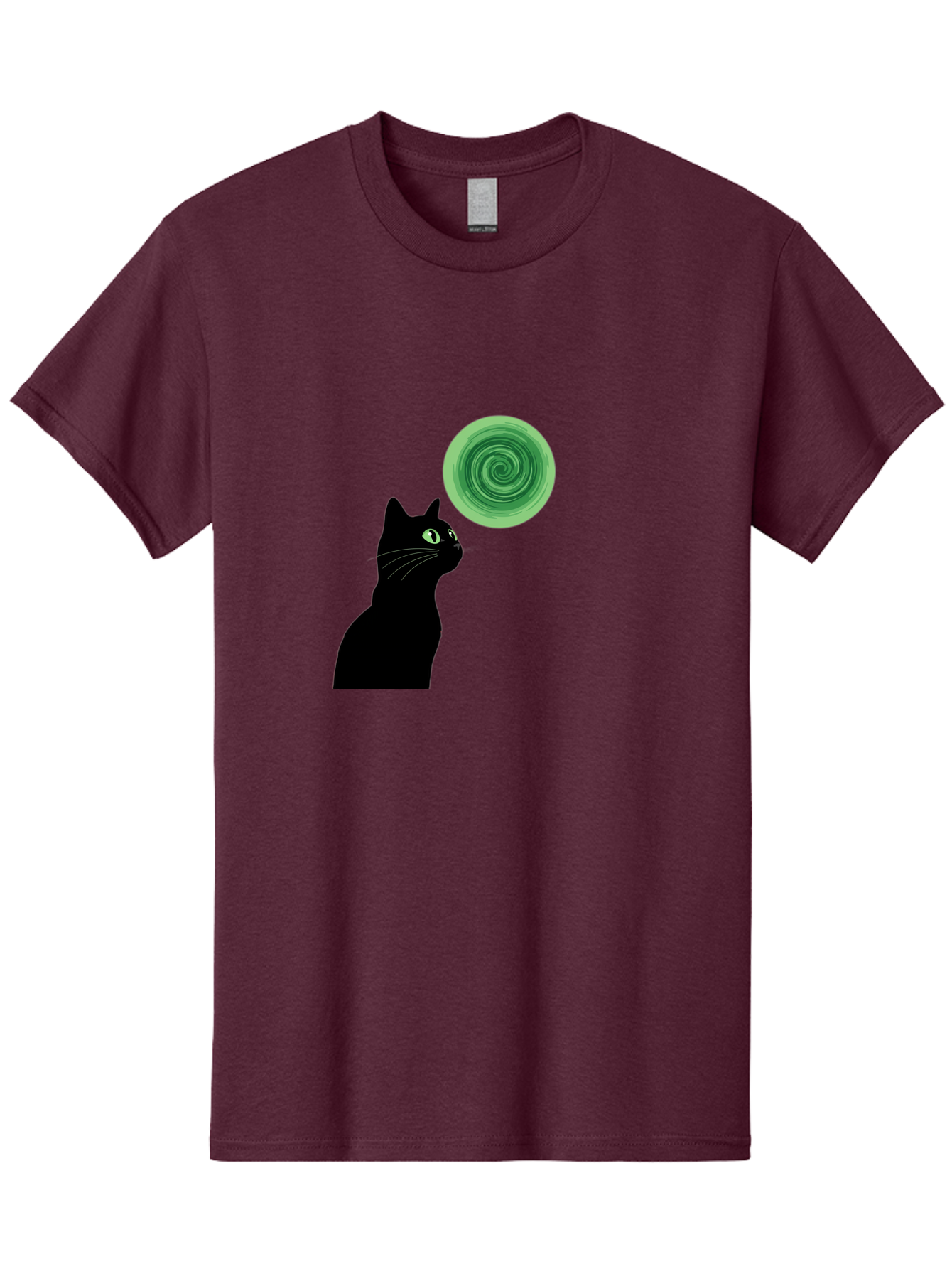 Black-Cat-And-Spiral Men'S Graphic Tee, 100% Cotton, Comfortable Casual Summer Wear, Machine Washable, Vintage Camera, Old Camera, Antique Camera, Black Camera, Classic Photography, Photography Equipment, Nostalgic Device, Film Camera, Bai592