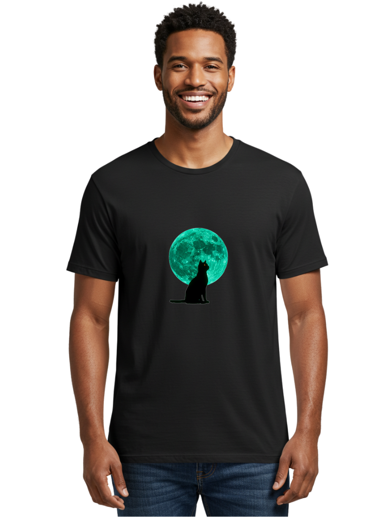 Black-Cat-Moon Men'S Graphic Tee, 100% Cotton, Comfortable Casual Summer Wear, Machine Washable, Vintage Camera, Old Camera, Antique Camera, Black Camera, Classic Photography, Photography Equipment, Nostalgic Device, Film Camera, Camera Art Bai593