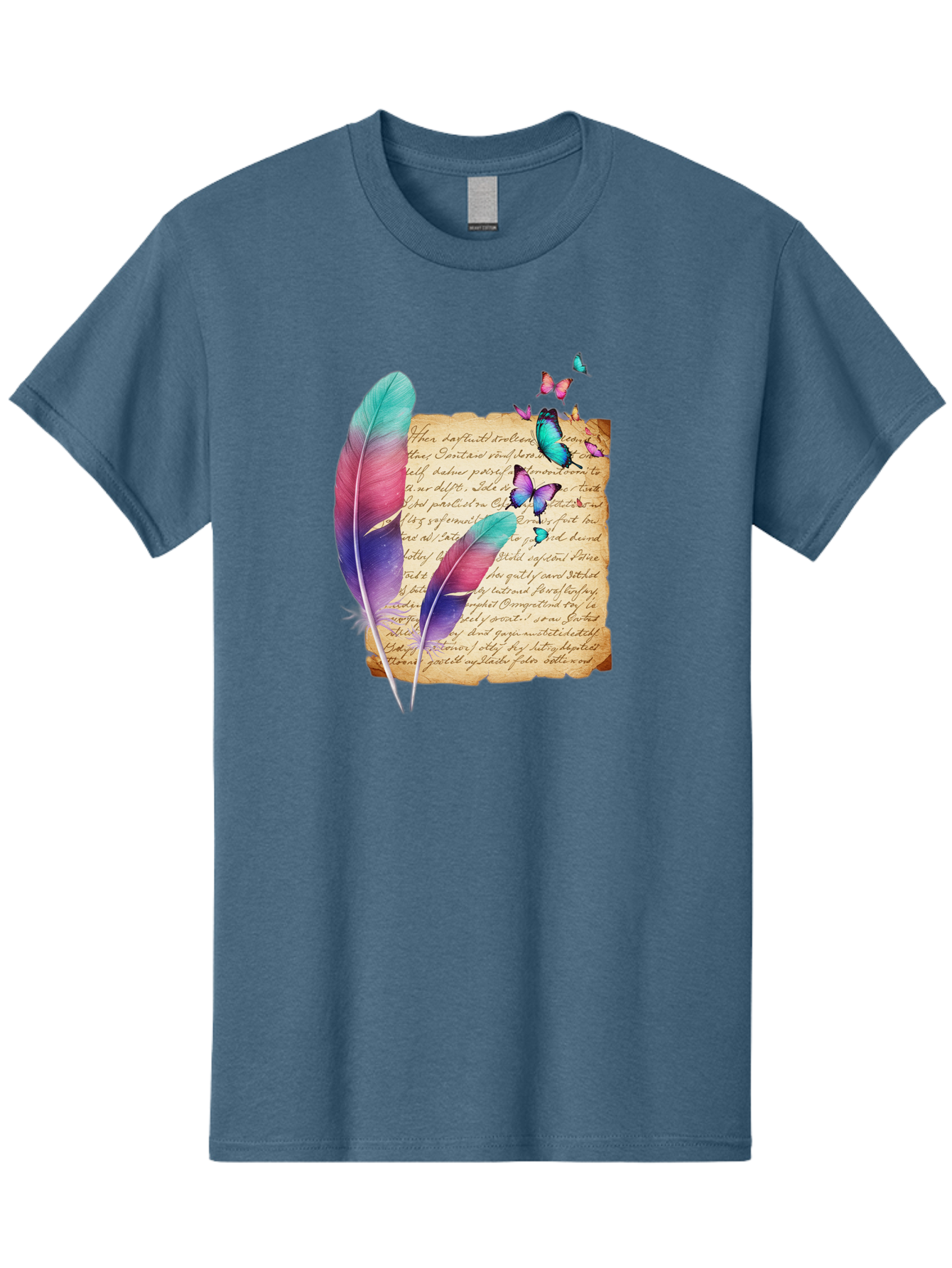 Butterflies-Quill Men'S Graphic Tee, 100% Cotton, Comfortable Casual Summer Wear, Machine Washable, Vintage Camera, Old Camera, Antique Camera, Black Camera, Classic Photography, Photography Equipment, Nostalgic Device, Film Camera, Camera Art Bai607