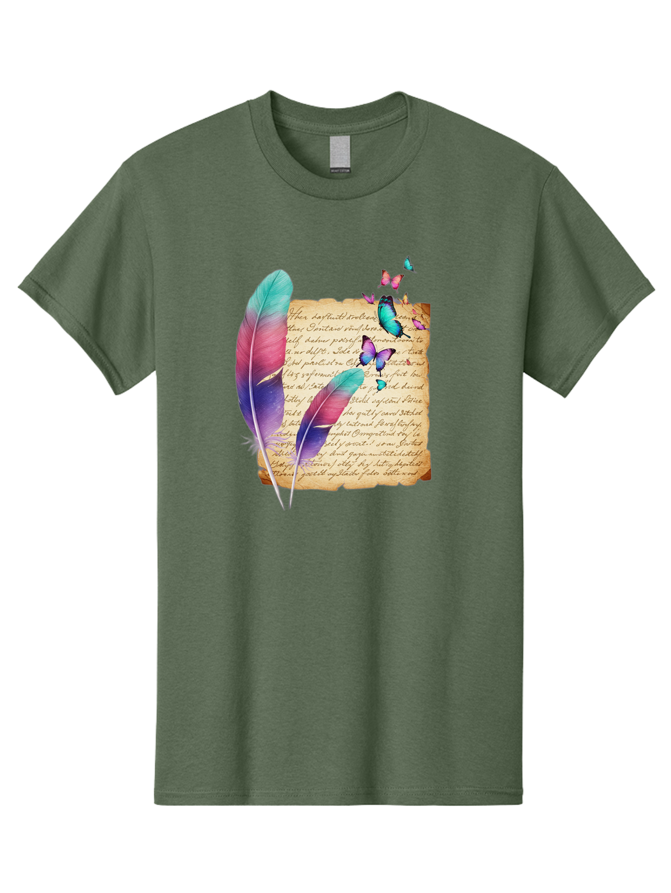 Butterflies-Quill Men'S Graphic Tee, 100% Cotton, Comfortable Casual Summer Wear, Machine Washable, Vintage Camera, Old Camera, Antique Camera, Black Camera, Classic Photography, Photography Equipment, Nostalgic Device, Film Camera, Camera Art Bai607