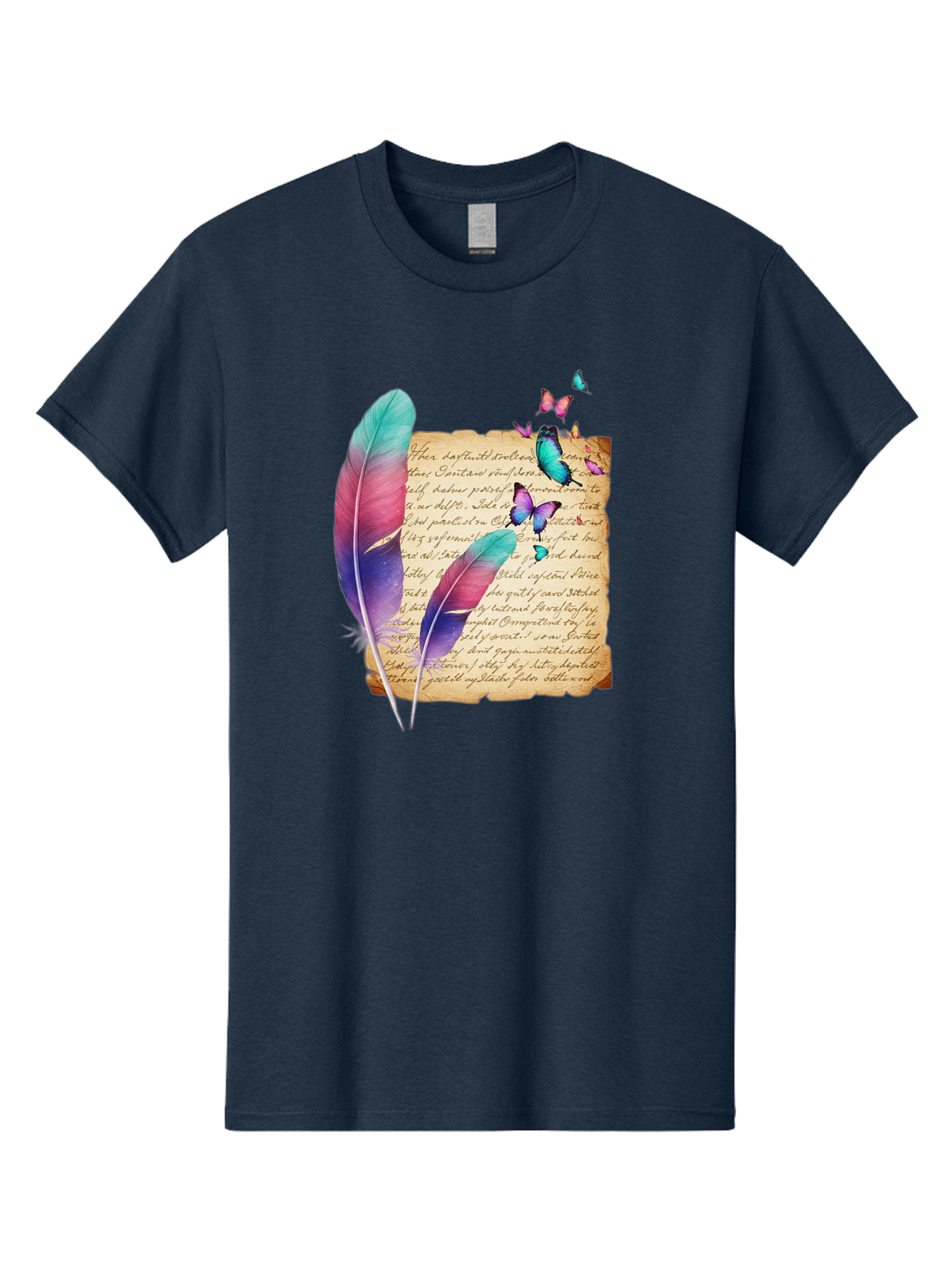 Butterflies-Quill Men'S Graphic Tee, 100% Cotton, Comfortable Casual Summer Wear, Machine Washable, Vintage Camera, Old Camera, Antique Camera, Black Camera, Classic Photography, Photography Equipment, Nostalgic Device, Film Camera, Camera Art Bai607