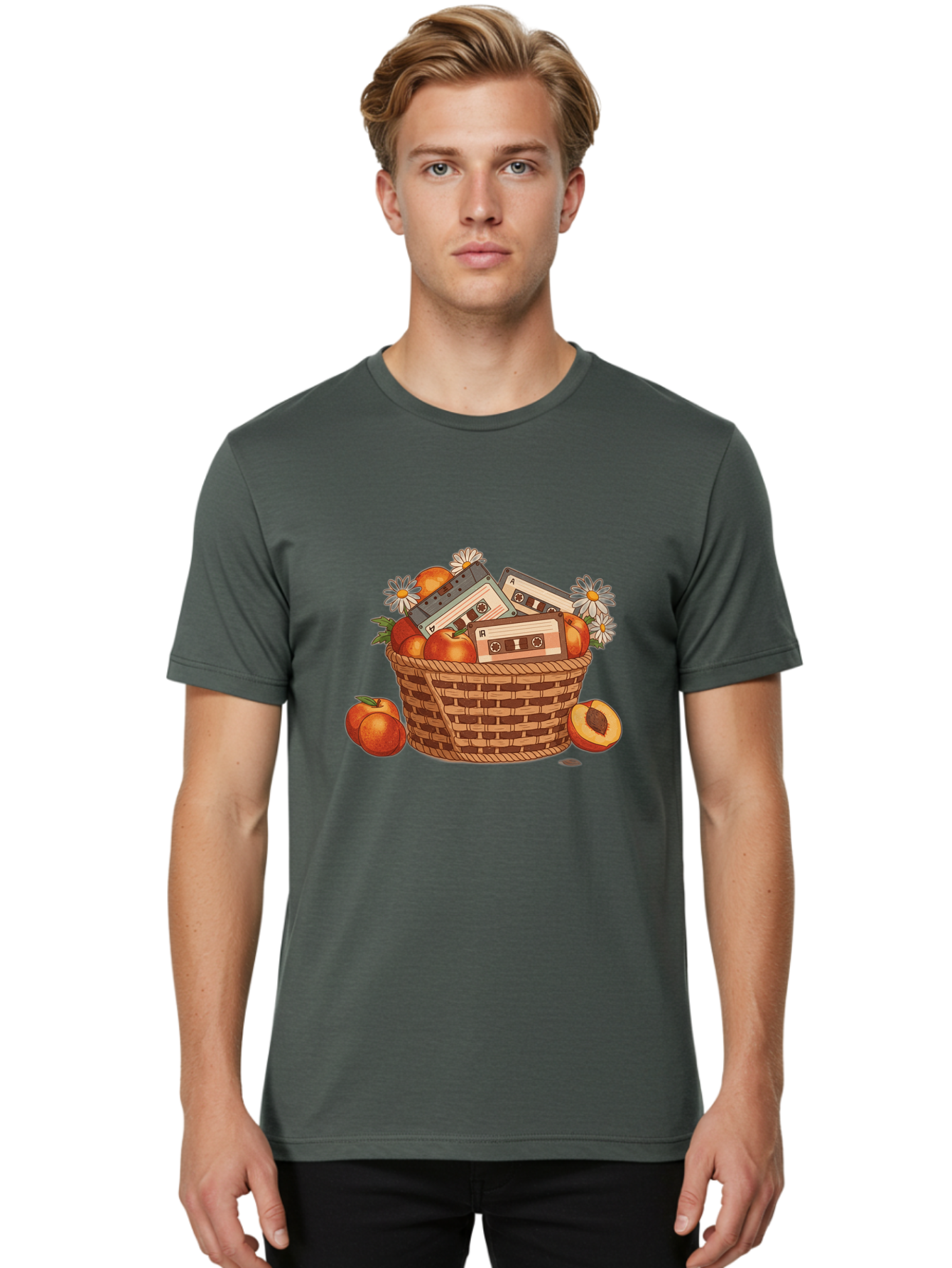 Cassettes-And-Peaches Men'S Graphic Tee, 100% Cotton, Comfortable Casual Summer Wear, Machine Washable, Vintage Camera, Old Camera, Antique Camera, Black Camera, Classic Photography, Photography Equipment, Nostalgic Device, Film Camera, Bai615