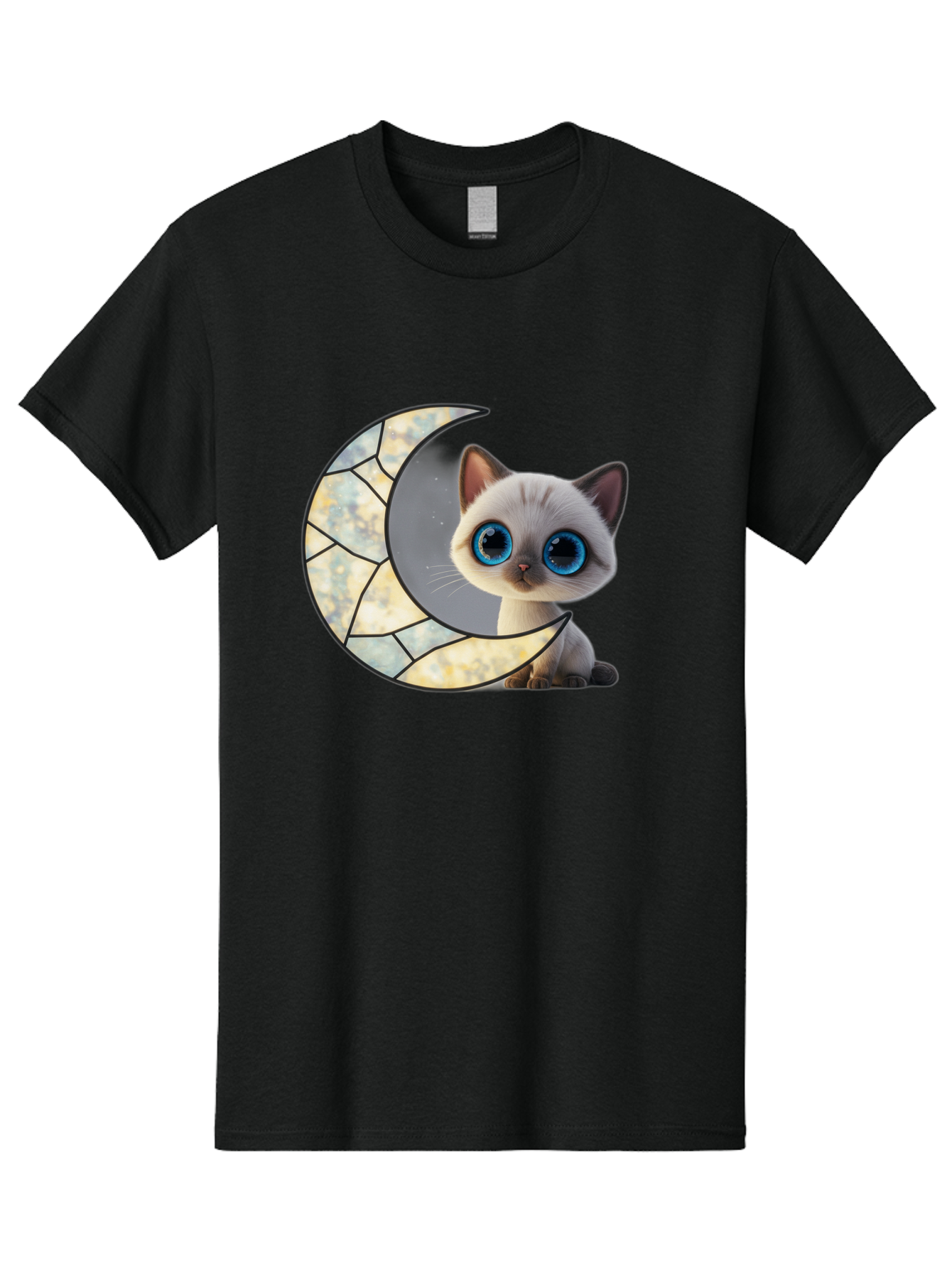 Cat-And-Crescent-Moon-1 Men'S Graphic Tee, 100% Cotton, Comfortable Casual Summer Wear, Machine Washable, Vintage Camera, Old Camera, Antique Camera, Black Camera, Classic Photography, Photography Equipment, Nostalgic Device, Film Camera, Bai619