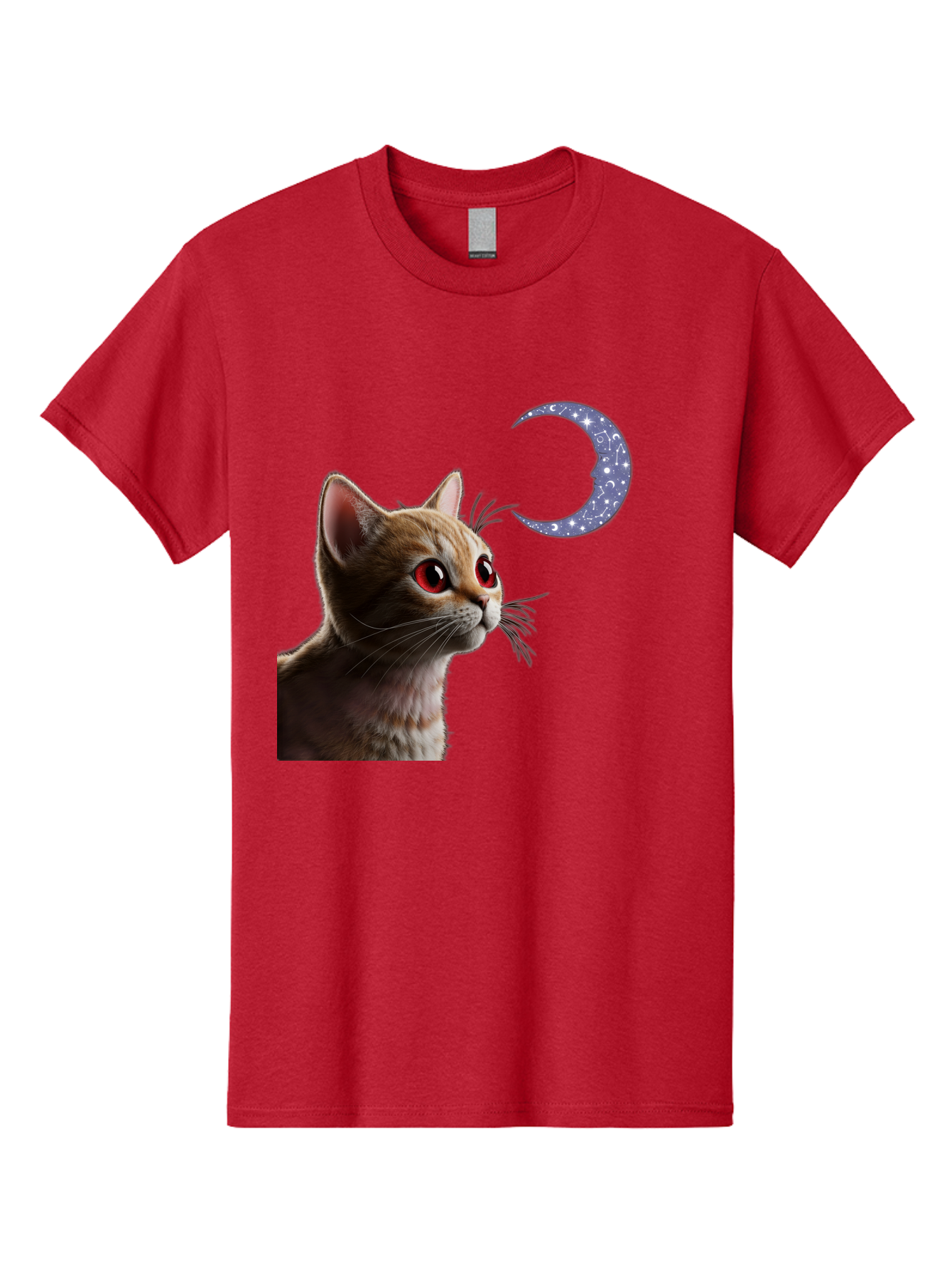 Cat-And-Crescent-Moon-2 Men'S Graphic Tee, 100% Cotton, Comfortable Casual Summer Wear, Machine Washable, Vintage Camera, Old Camera, Antique Camera, Black Camera, Classic Photography, Photography Equipment, Nostalgic Device, Film Camera, Bai620