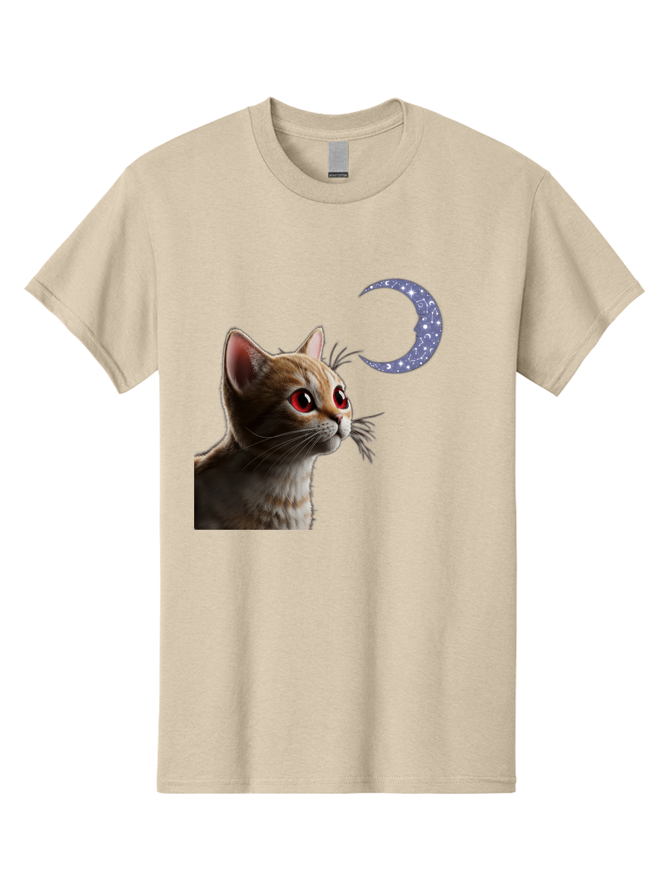 Cat-And-Crescent-Moon-2 Men'S Graphic Tee, 100% Cotton, Comfortable Casual Summer Wear, Machine Washable, Vintage Camera, Old Camera, Antique Camera, Black Camera, Classic Photography, Photography Equipment, Nostalgic Device, Film Camera, Bai620