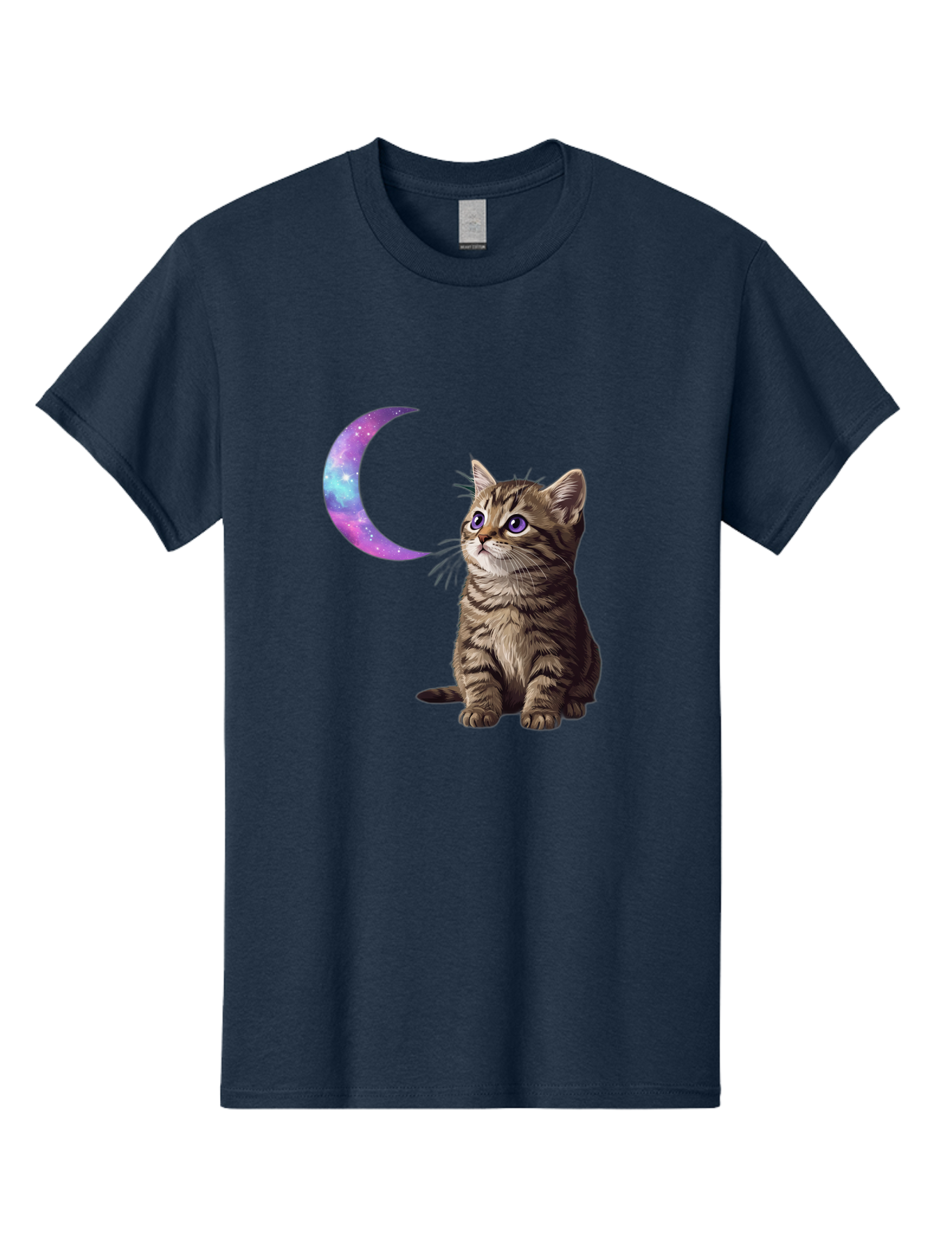 Cat-And-Crescent-Moon-3 Men'S Graphic Tee, 100% Cotton, Comfortable Casual Summer Wear, Machine Washable, Vintage Camera, Old Camera, Antique Camera, Black Camera, Classic Photography, Photography Equipment, Nostalgic Device, Film Camera, Bai621