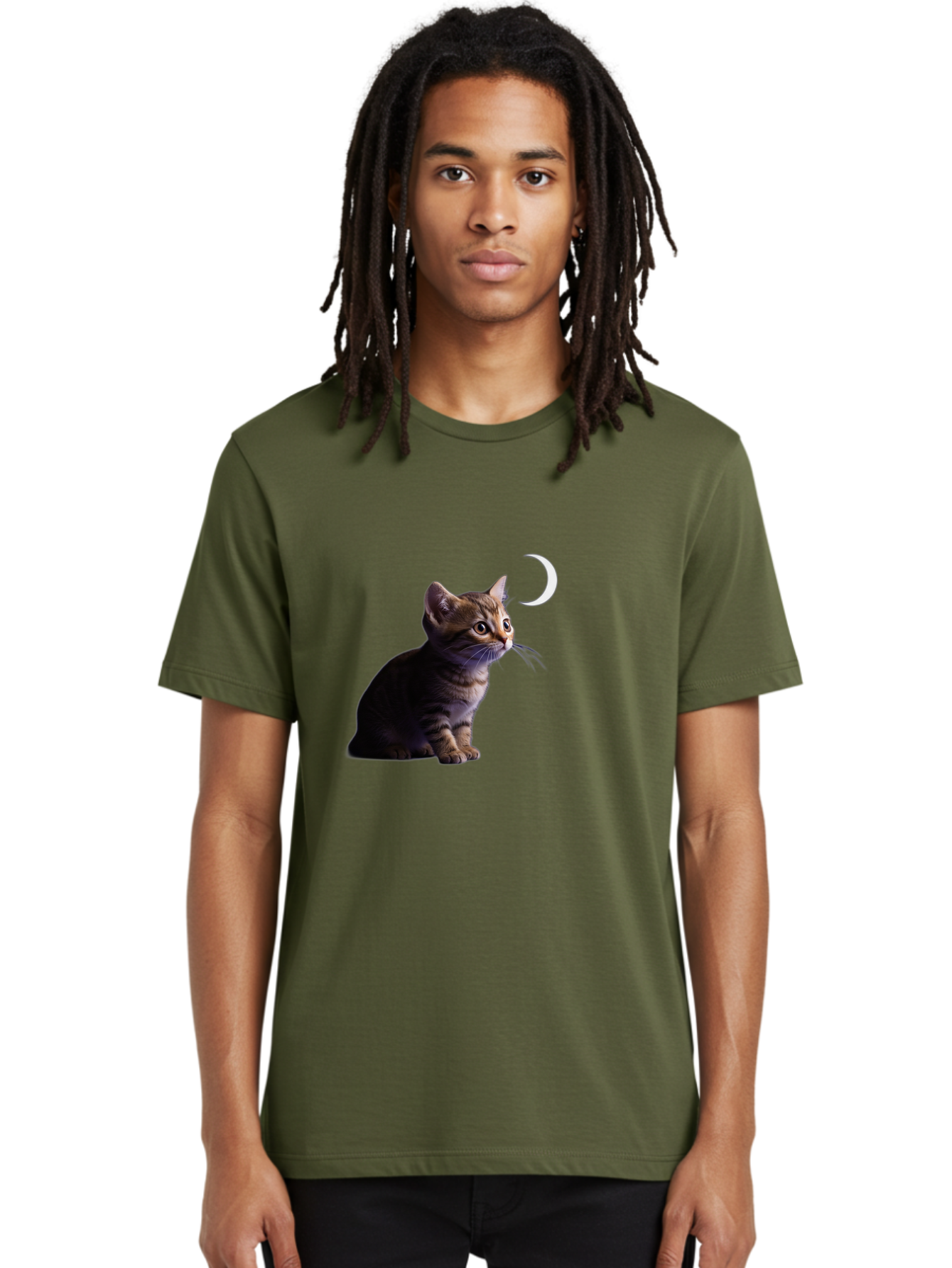 Cat-And-Crescent-Moon Men'S Graphic Tee, 100% Cotton, Comfortable Casual Summer Wear, Machine Washable, Vintage Camera, Old Camera, Antique Camera, Black Camera, Classic Photography, Photography Equipment, Nostalgic Device, Film Camera, Bai622