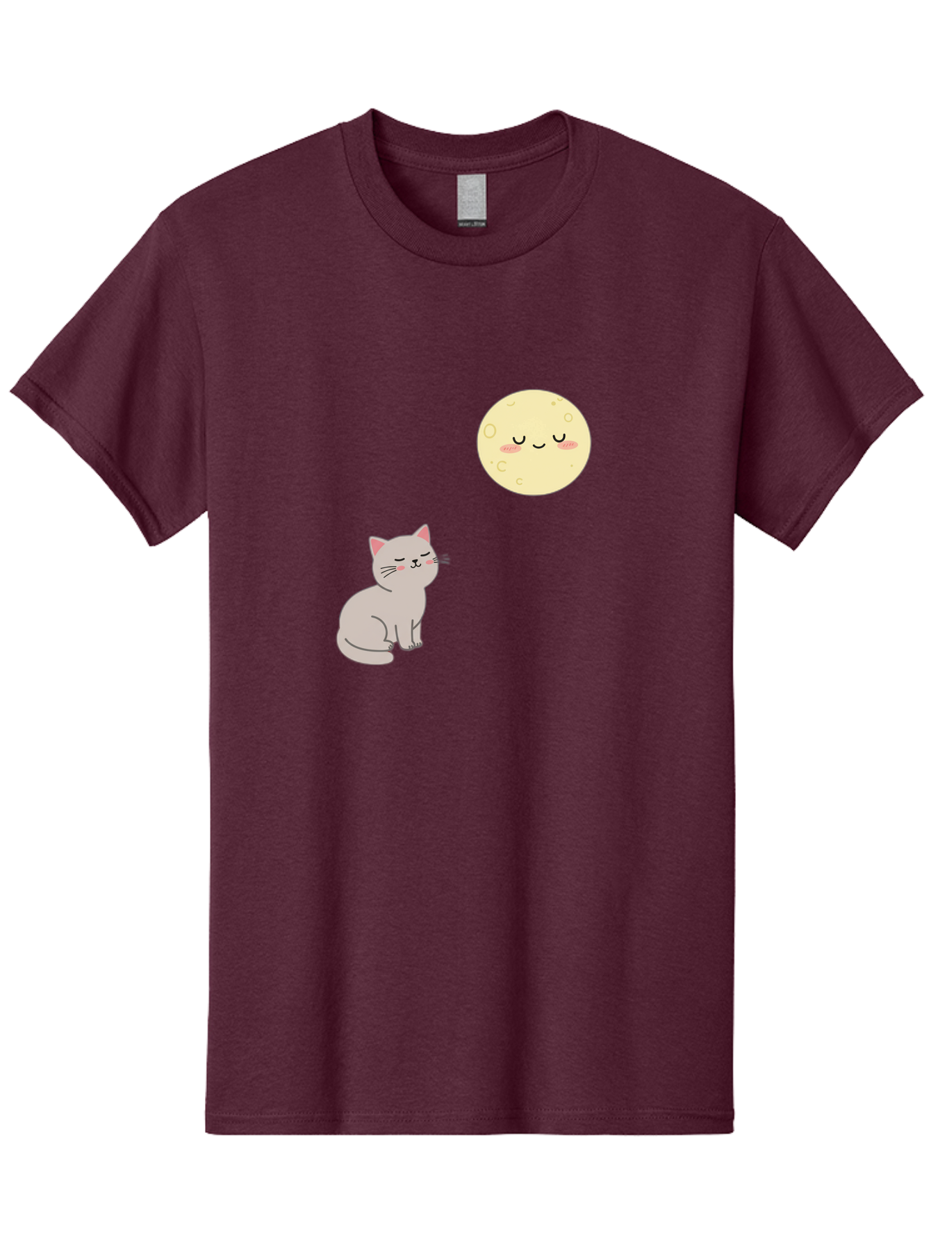 Cat-And-Moon-1 Men'S Graphic Tee, 100% Cotton, Comfortable Casual Summer Wear, Machine Washable, Vintage Camera, Old Camera, Antique Camera, Black Camera, Classic Photography, Photography Equipment, Nostalgic Device, Film Camera, Camera Art Bai623