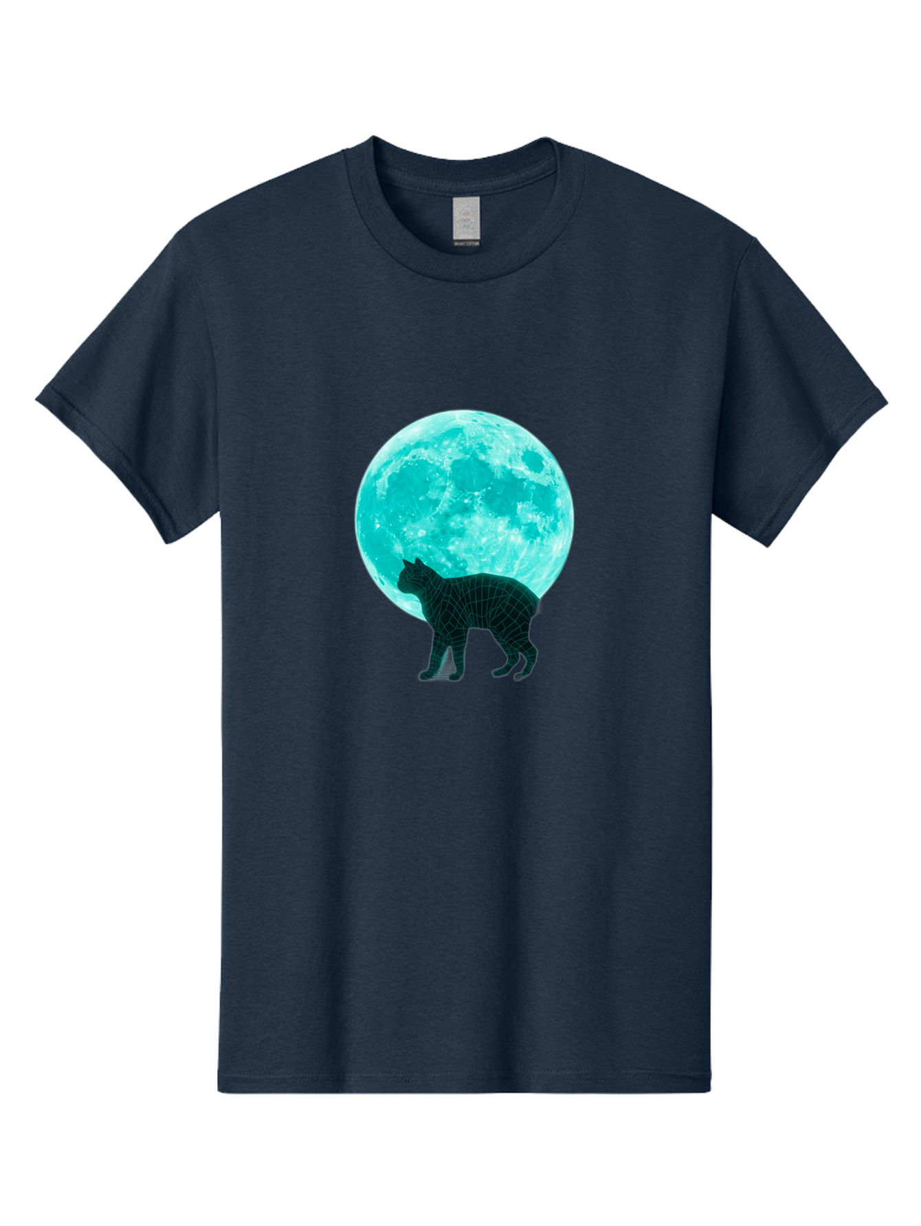 Cat-And-Moon-2 Men'S Graphic Tee, 100% Cotton, Comfortable Casual Summer Wear, Machine Washable, Vintage Camera, Old Camera, Antique Camera, Black Camera, Classic Photography, Photography Equipment, Nostalgic Device, Film Camera, Camera Art Bai624