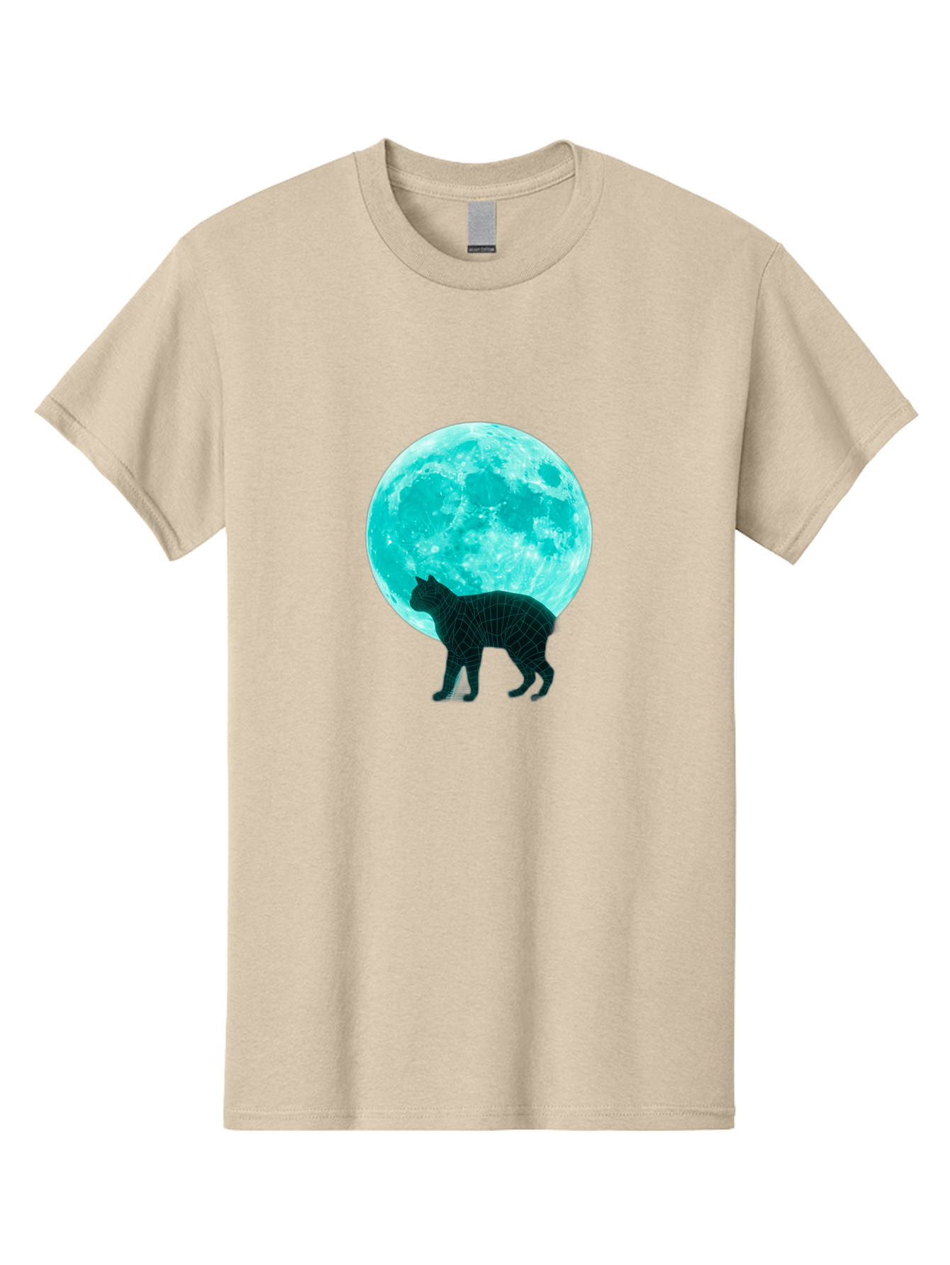 Cat-And-Moon-2 Men'S Graphic Tee, 100% Cotton, Comfortable Casual Summer Wear, Machine Washable, Vintage Camera, Old Camera, Antique Camera, Black Camera, Classic Photography, Photography Equipment, Nostalgic Device, Film Camera, Camera Art Bai624