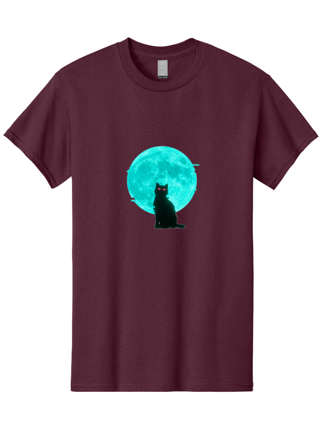 Cat-And-Moon-3 Men'S Graphic Tee, 100% Cotton, Comfortable Casual Summer Wear, Machine Washable, Vintage Camera, Old Camera, Antique Camera, Black Camera, Classic Photography, Photography Equipment, Nostalgic Device, Film Camera, Camera Art Bai625