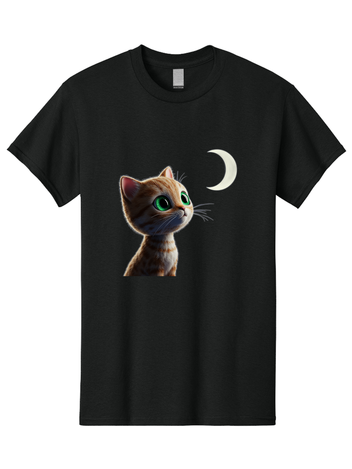 Cat-Gazing-At-Crescent-Moon Men'S Graphic Tee, 100% Cotton, Comfortable Casual Summer Wear, Machine Washable, Vintage Camera, Old Camera, Antique Camera, Black Camera, Classic Photography, Photography Equipment, Nostalgic Device, Film Camera, Bai628