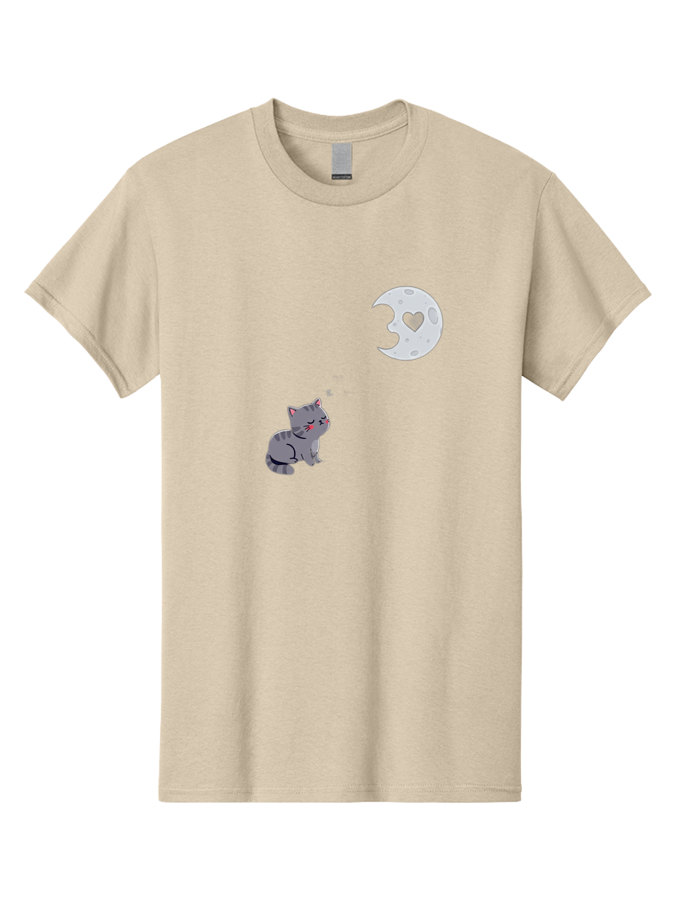 Cat-Gazing-At-Heart-Moon Men'S Graphic Tee, 100% Cotton, Comfortable Casual Summer Wear, Machine Washable, Vintage Camera, Old Camera, Antique Camera, Black Camera, Classic Photography, Photography Equipment, Nostalgic Device, Film Camera, Bai629