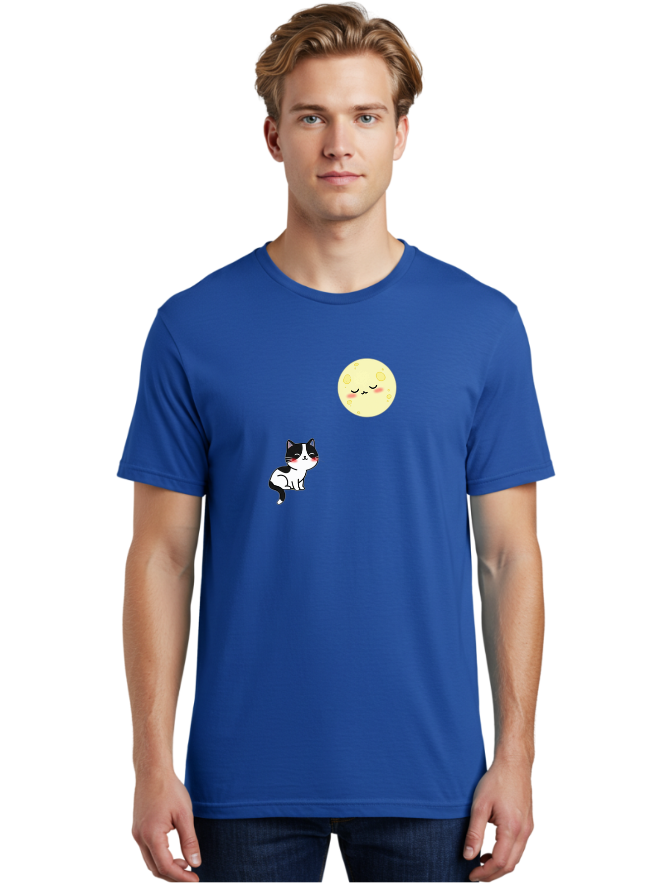 Cat-Gazing-At-Moon Men'S Graphic Tee, 100% Cotton, Comfortable Casual Summer Wear, Machine Washable, Vintage Camera, Old Camera, Antique Camera, Black Camera, Classic Photography, Photography Equipment, Nostalgic Device, Film Camera, Bai630