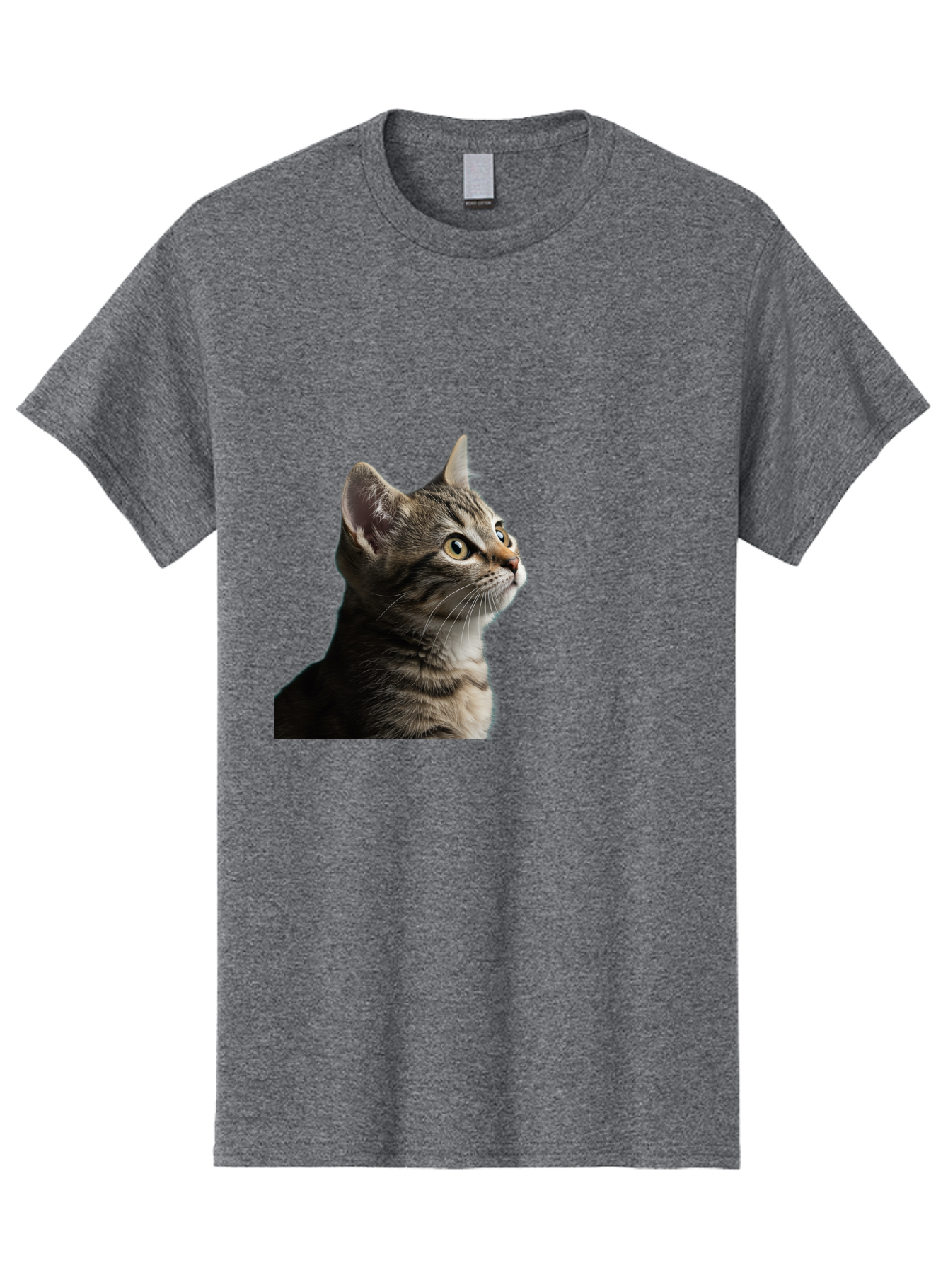 Cat-Looking-Up Men'S Graphic Tee, 100% Cotton, Comfortable Casual Summer Wear, Machine Washable, Vintage Camera, Old Camera, Antique Camera, Black Camera, Classic Photography, Photography Equipment, Nostalgic Device, Film Camera, Camera Art Bai633