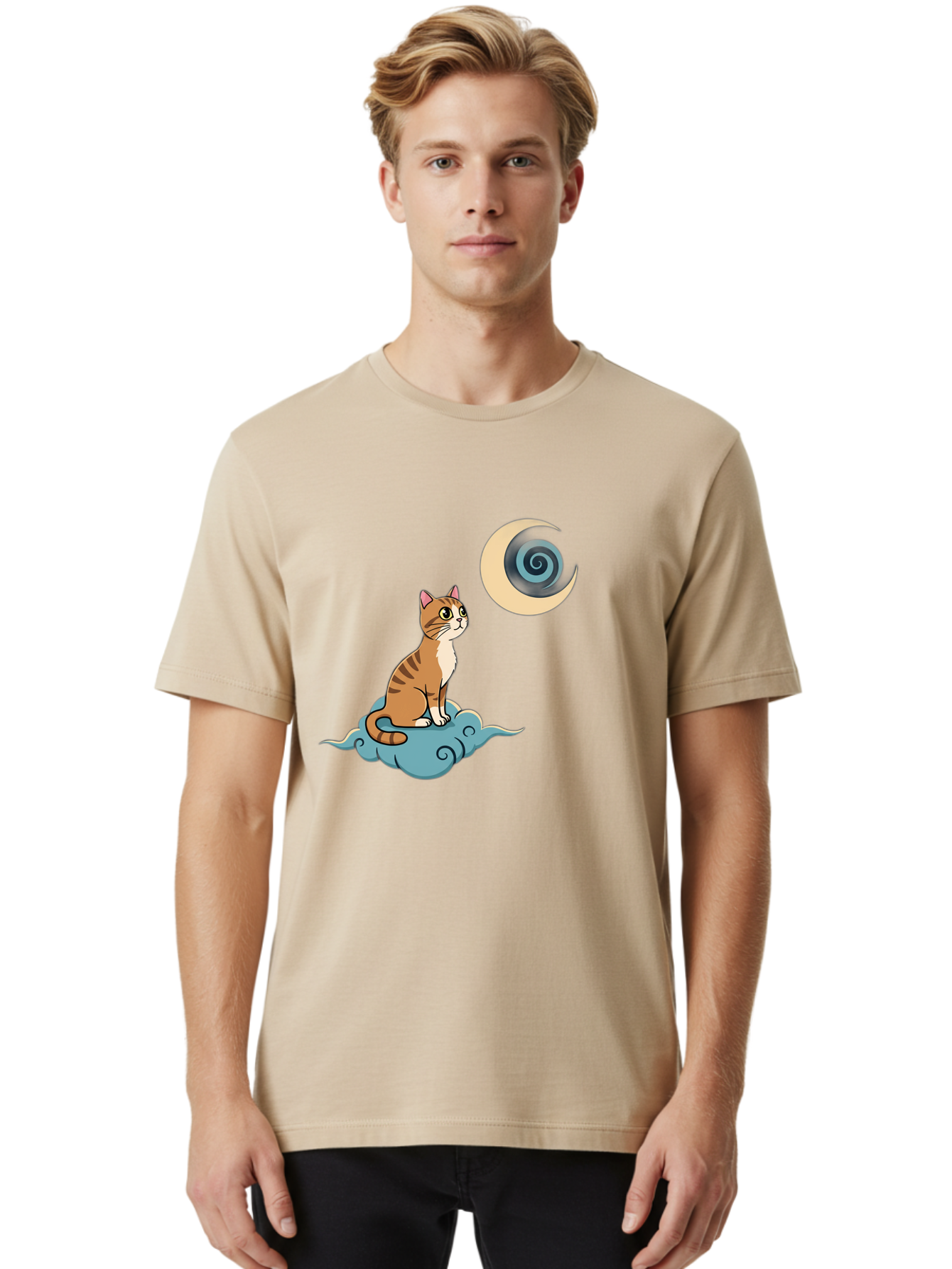 Cat-On-Cloud Men'S Graphic Tee, 100% Cotton, Comfortable Casual Summer Wear, Machine Washable, Vintage Camera, Old Camera, Antique Camera, Black Camera, Classic Photography, Photography Equipment, Nostalgic Device, Film Camera, Camera Art Bai636