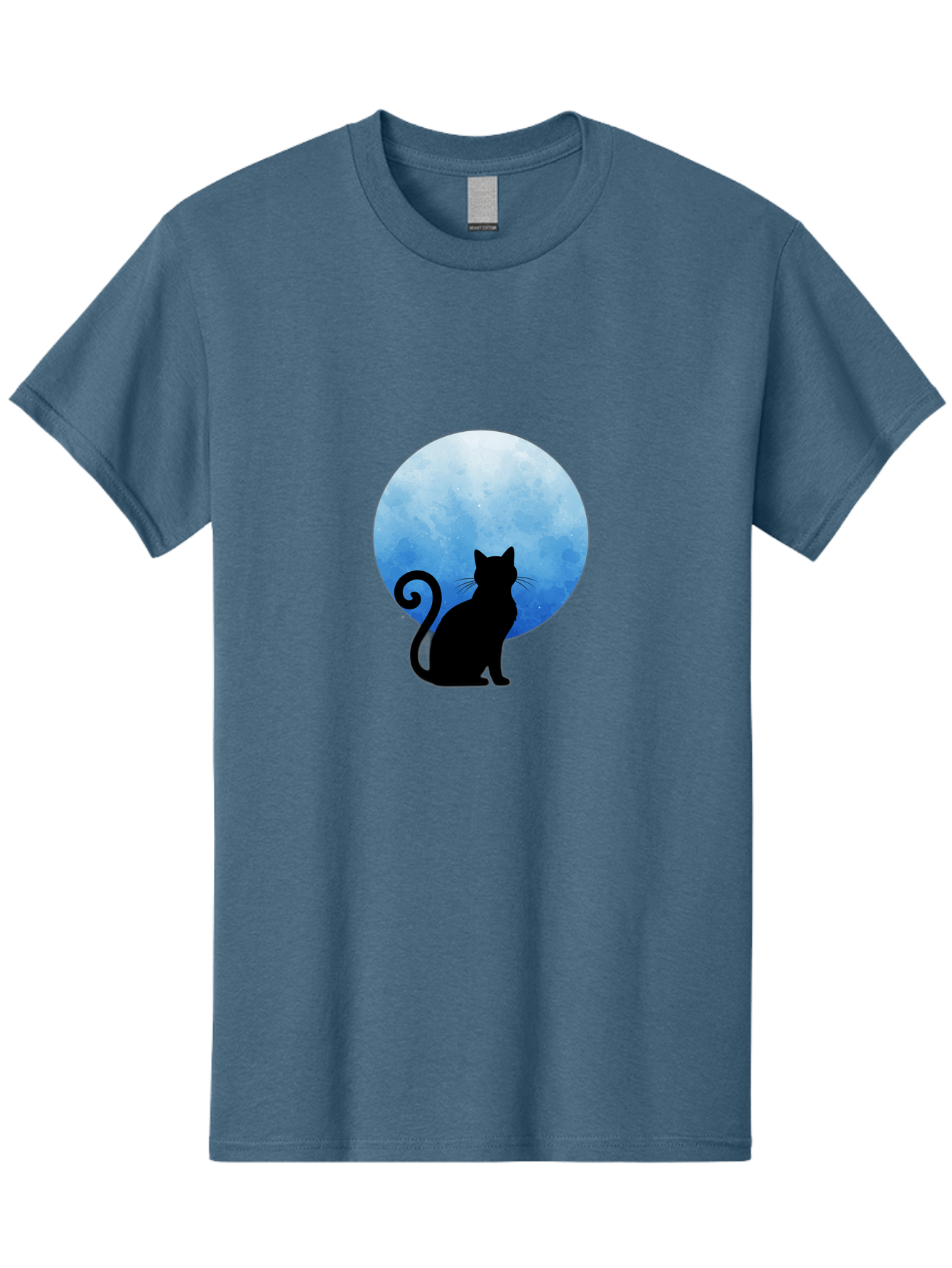 Cat-Silhouette-Moon-1 Men'S Graphic Tee, 100% Cotton, Comfortable Casual Summer Wear, Machine Washable, Vintage Camera, Old Camera, Antique Camera, Black Camera, Classic Photography, Photography Equipment, Nostalgic Device, Film Camera, Bai641