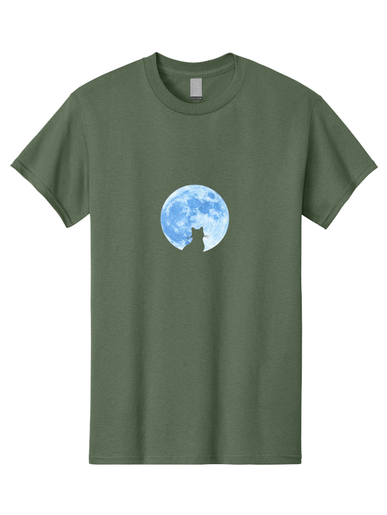 Cat-Silhouette-Moon-2 Men'S Graphic Tee, 100% Cotton, Comfortable Casual Summer Wear, Machine Washable, Vintage Camera, Old Camera, Antique Camera, Black Camera, Classic Photography, Photography Equipment, Nostalgic Device, Film Camera, Bai642