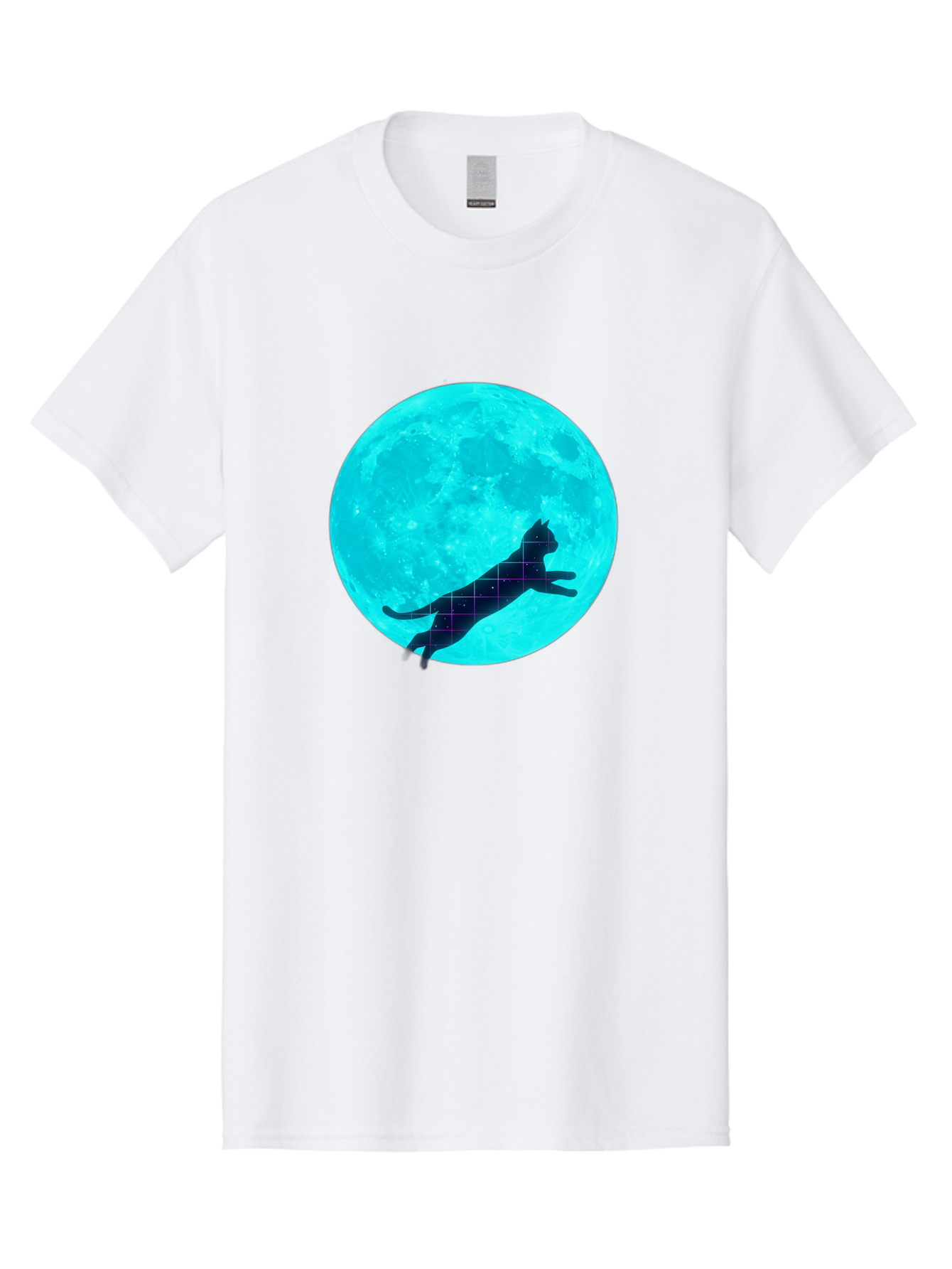 Cat-Silhouette-On-Moon Men'S Graphic Tee, 100% Cotton, Comfortable Casual Summer Wear, Machine Washable, Vintage Camera, Old Camera, Antique Camera, Black Camera, Classic Photography, Photography Equipment, Nostalgic Device, Film Camera, Bai644