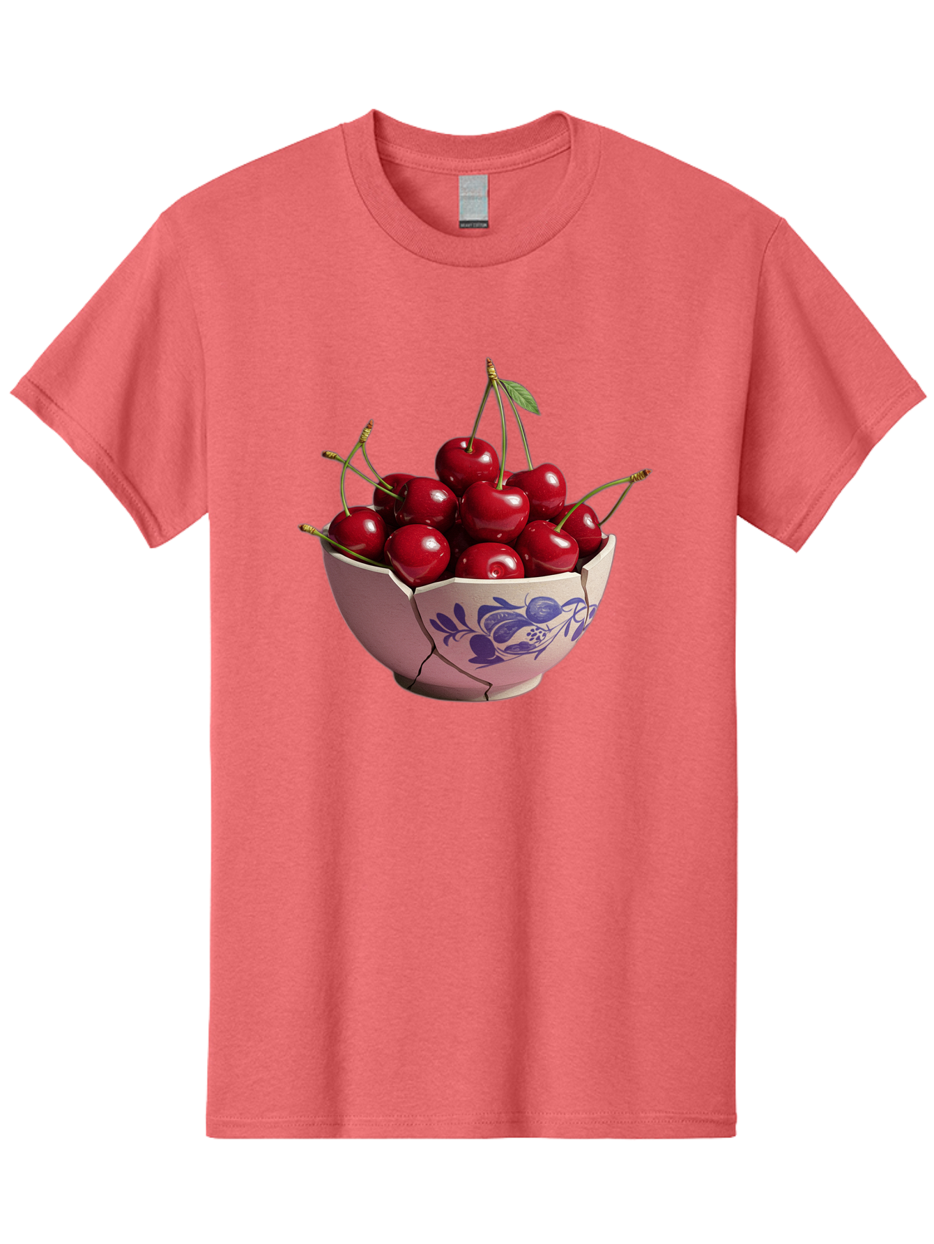 Ceramic-Bowl-With-Cherries-1 Men'S Graphic Tee, 100% Cotton, Comfortable Casual Summer Wear, Machine Washable, Vintage Camera, Old Camera, Antique Camera, Black Camera, Classic Photography, Photography Equipment, Nostalgic Device, Film Camera, Bai652