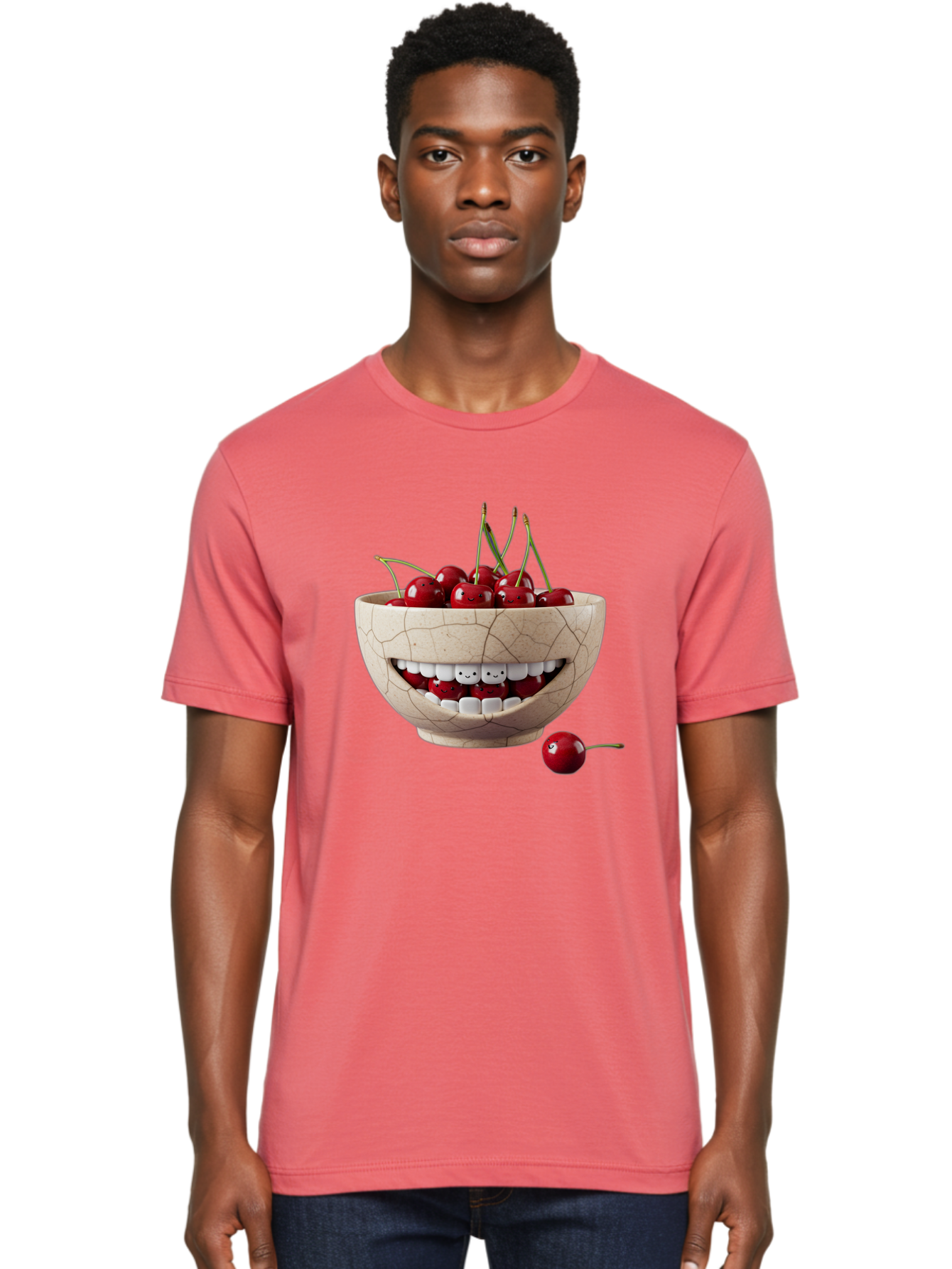 Ceramic-Bowl-With-Cherries Men'S Graphic Tee, 100% Cotton, Comfortable Casual Summer Wear, Machine Washable, Vintage Camera, Old Camera, Antique Camera, Black Camera, Classic Photography, Photography Equipment, Nostalgic Device, Film Camera, Bai653