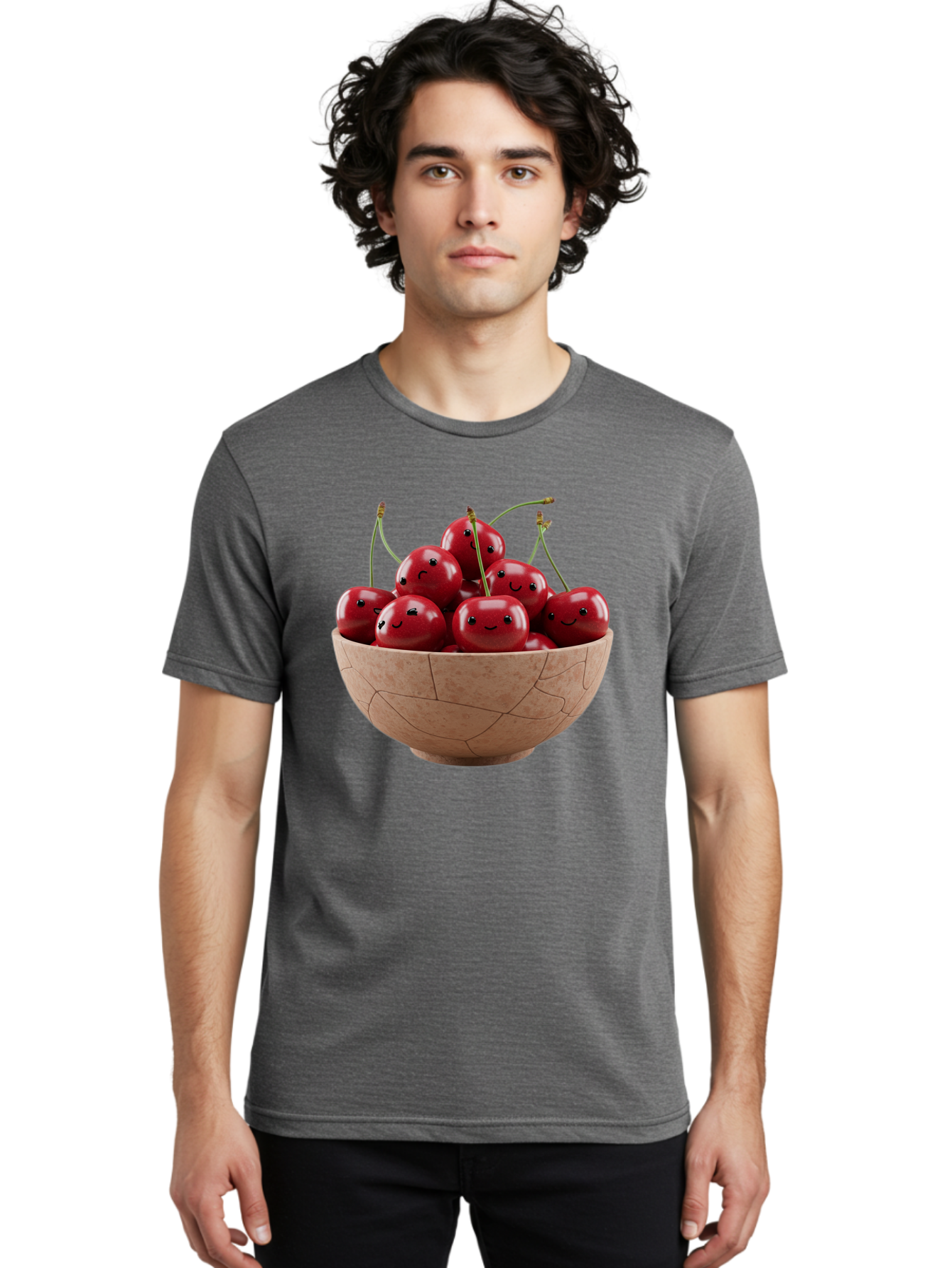 Cherries-1 Men'S Graphic Tee, 100% Cotton, Comfortable Casual Summer Wear, Machine Washable, Vintage Camera, Old Camera, Antique Camera, Black Camera, Classic Photography, Photography Equipment, Nostalgic Device, Film Camera, Camera Art Bai654