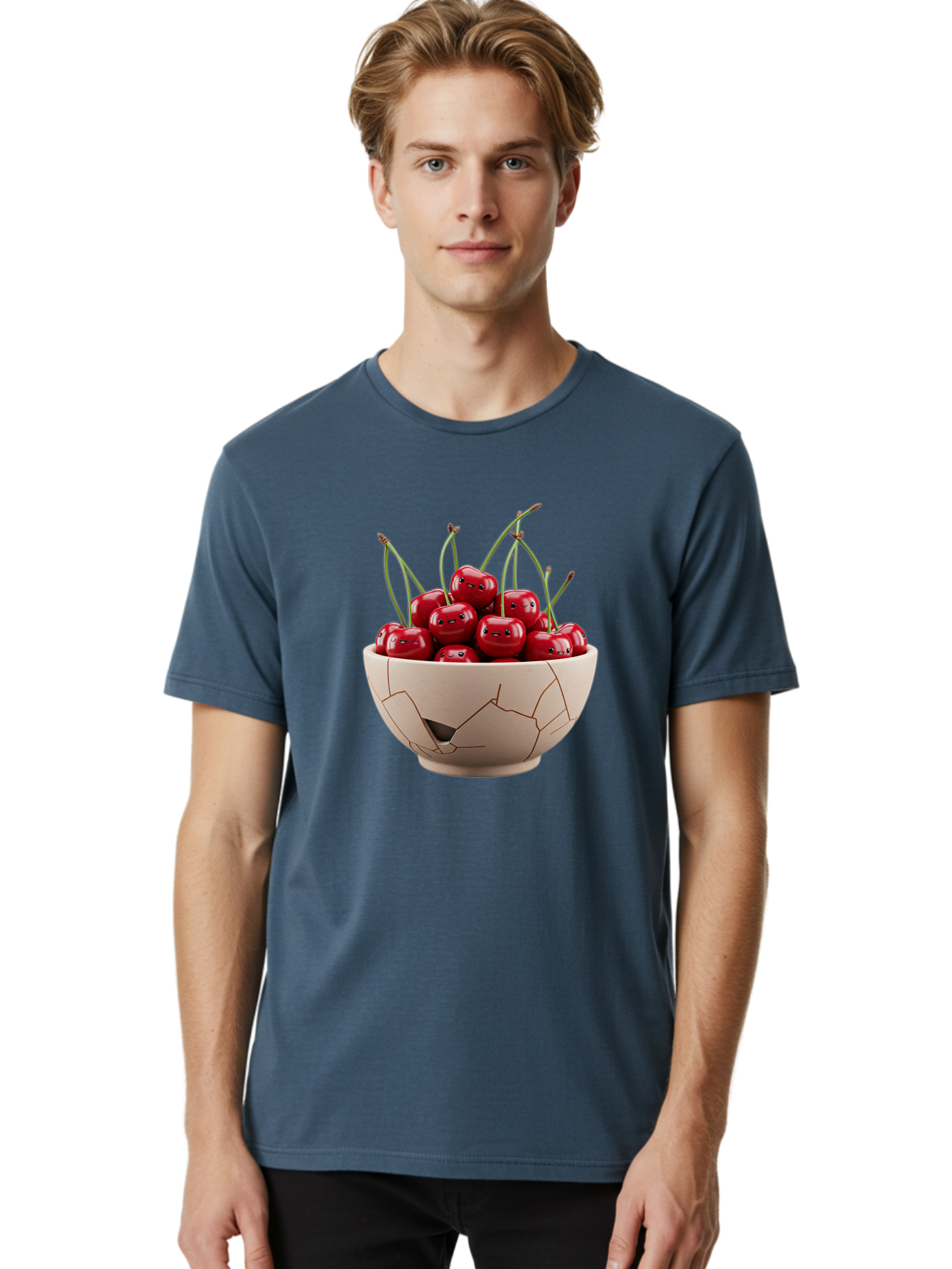 Cherries-3 Men'S Graphic Tee, 100% Cotton, Comfortable Casual Summer Wear, Machine Washable, Vintage Camera, Old Camera, Antique Camera, Black Camera, Classic Photography, Photography Equipment, Nostalgic Device, Film Camera, Camera Art Bai656