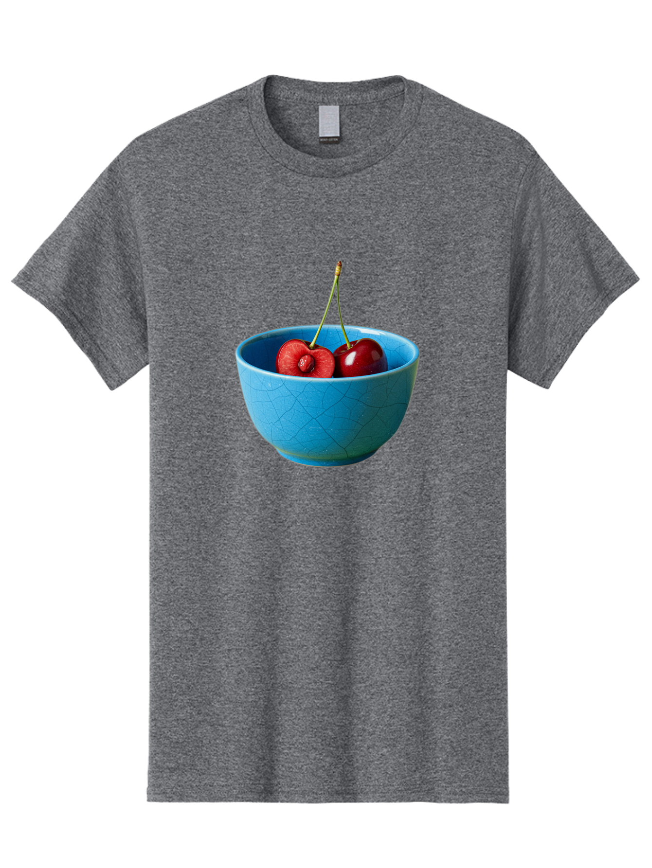Cherries-Bowl-1 Men'S Graphic Tee, 100% Cotton, Comfortable Casual Summer Wear, Machine Washable, Vintage Camera, Old Camera, Antique Camera, Black Camera, Classic Photography, Photography Equipment, Nostalgic Device, Film Camera, Camera Art Bai659