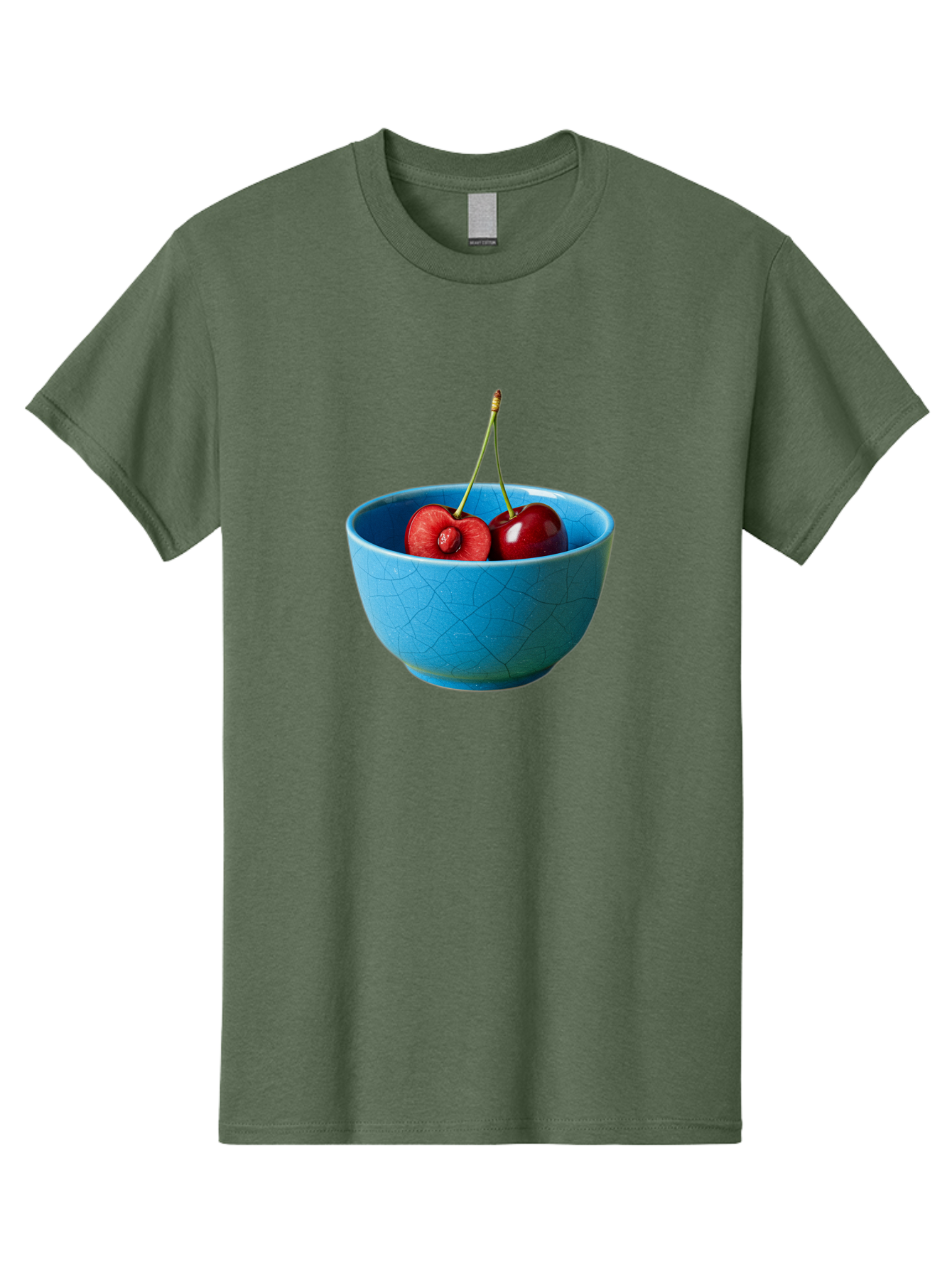 Cherries-Bowl-1 Men'S Graphic Tee, 100% Cotton, Comfortable Casual Summer Wear, Machine Washable, Vintage Camera, Old Camera, Antique Camera, Black Camera, Classic Photography, Photography Equipment, Nostalgic Device, Film Camera, Camera Art Bai659