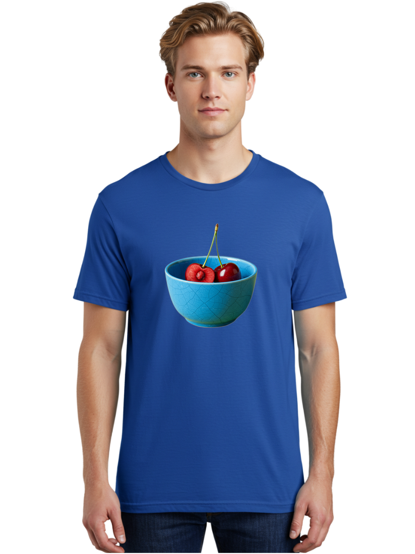 Cherries-Bowl-1 Men'S Graphic Tee, 100% Cotton, Comfortable Casual Summer Wear, Machine Washable, Vintage Camera, Old Camera, Antique Camera, Black Camera, Classic Photography, Photography Equipment, Nostalgic Device, Film Camera, Camera Art Bai659