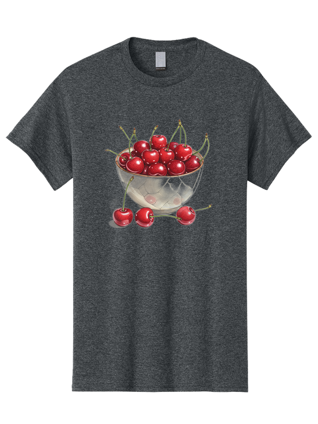 Cherries-In-Bowl-11 Men'S Graphic Tee, 100% Cotton, Comfortable Casual Summer Wear, Machine Washable, Vintage Camera, Old Camera, Antique Camera, Black Camera, Classic Photography, Photography Equipment, Nostalgic Device, Film Camera, Bai675