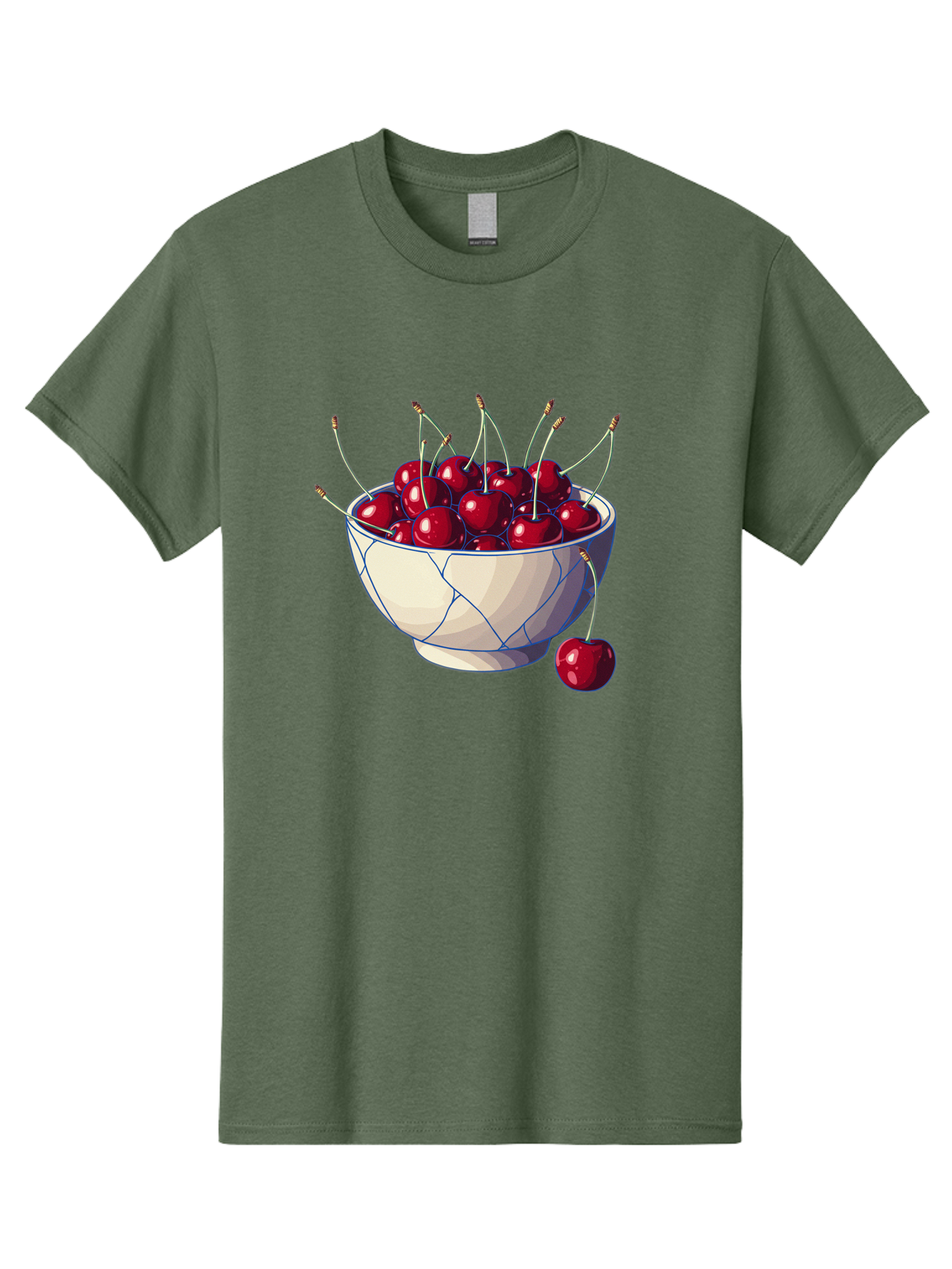 Cherries-In-Bowl-12 Men'S Graphic Tee, 100% Cotton, Comfortable Casual Summer Wear, Machine Washable, Vintage Camera, Old Camera, Antique Camera, Black Camera, Classic Photography, Photography Equipment, Nostalgic Device, Film Camera, Bai676