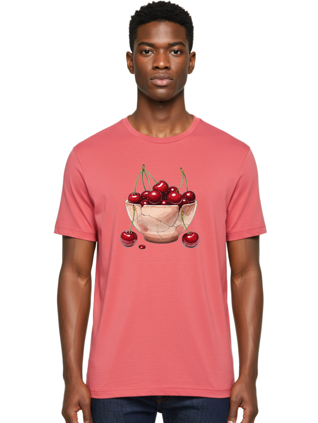 Cherries-In-Bowl-18 Men'S Graphic Tee, 100% Cotton, Comfortable Casual Summer Wear, Machine Washable, Vintage Camera, Old Camera, Antique Camera, Black Camera, Classic Photography, Photography Equipment, Nostalgic Device, Film Camera, Bai682