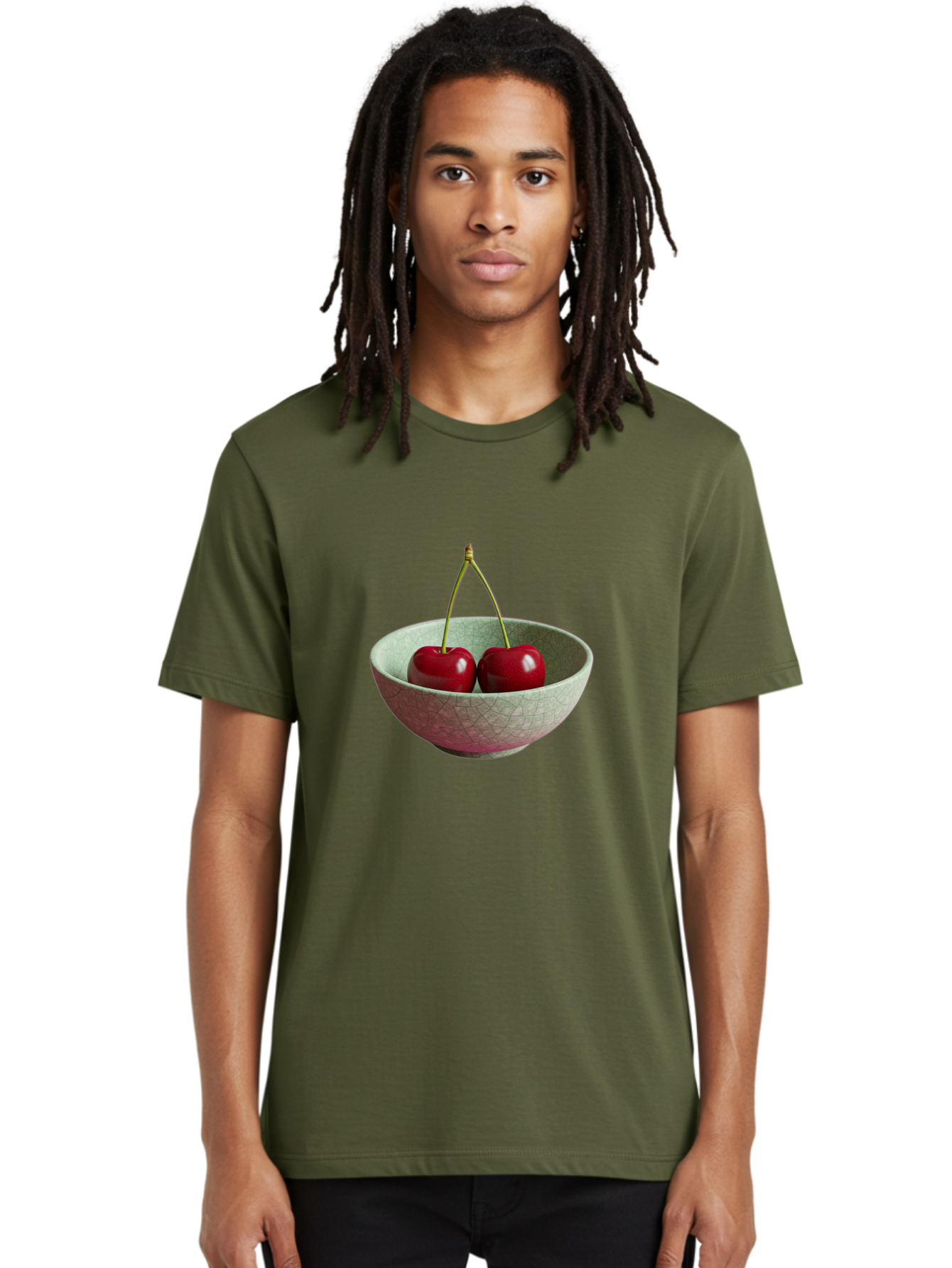 Cherries-In-Bowl-2 Men'S Graphic Tee, 100% Cotton, Comfortable Casual Summer Wear, Machine Washable, Vintage Camera, Old Camera, Antique Camera, Black Camera, Classic Photography, Photography Equipment, Nostalgic Device, Film Camera, Bai684
