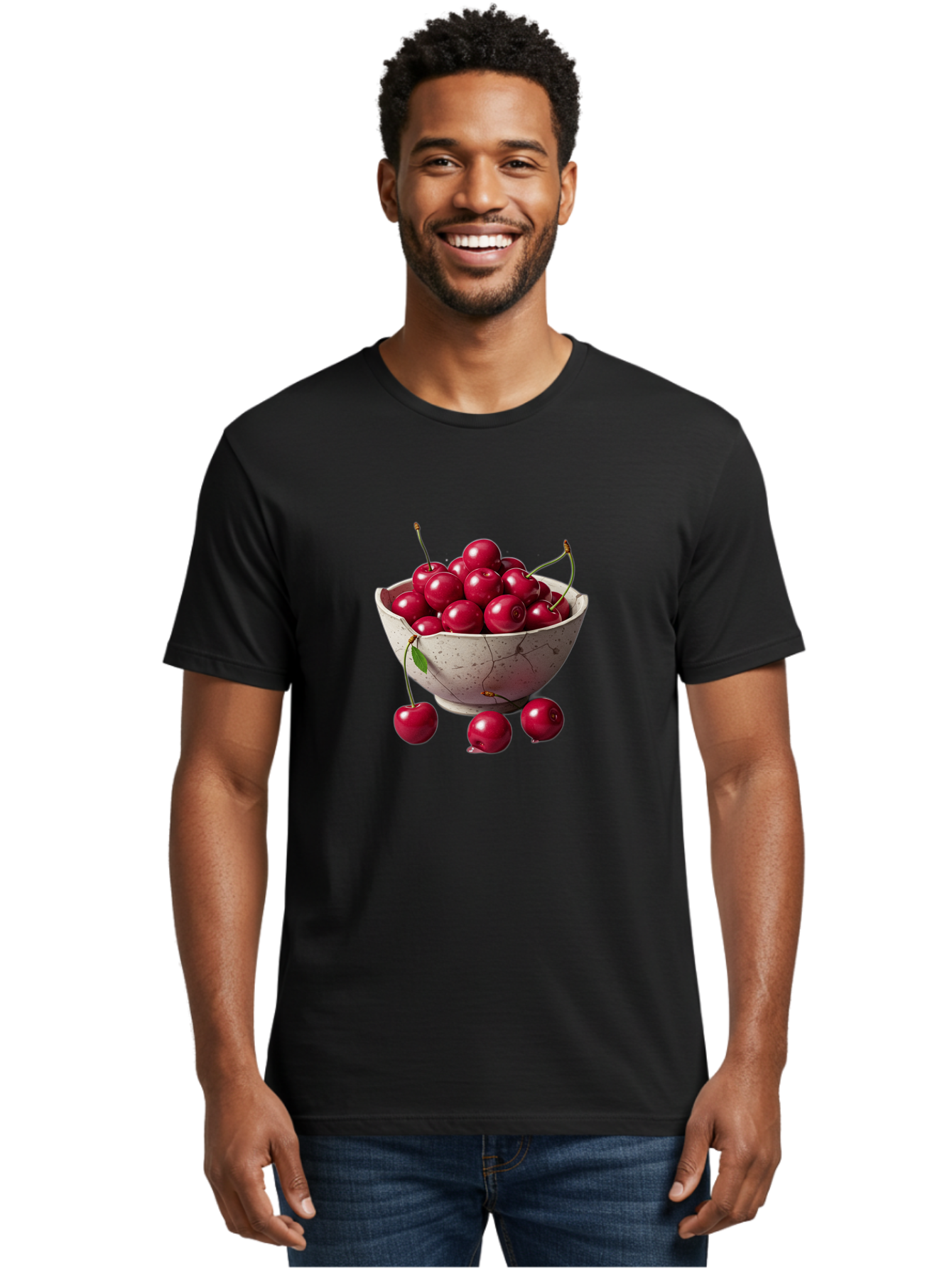 Cherries-In-Bowl-22 Men'S Graphic Tee, 100% Cotton, Comfortable Casual Summer Wear, Machine Washable, Vintage Camera, Old Camera, Antique Camera, Black Camera, Classic Photography, Photography Equipment, Nostalgic Device, Film Camera, Bai687