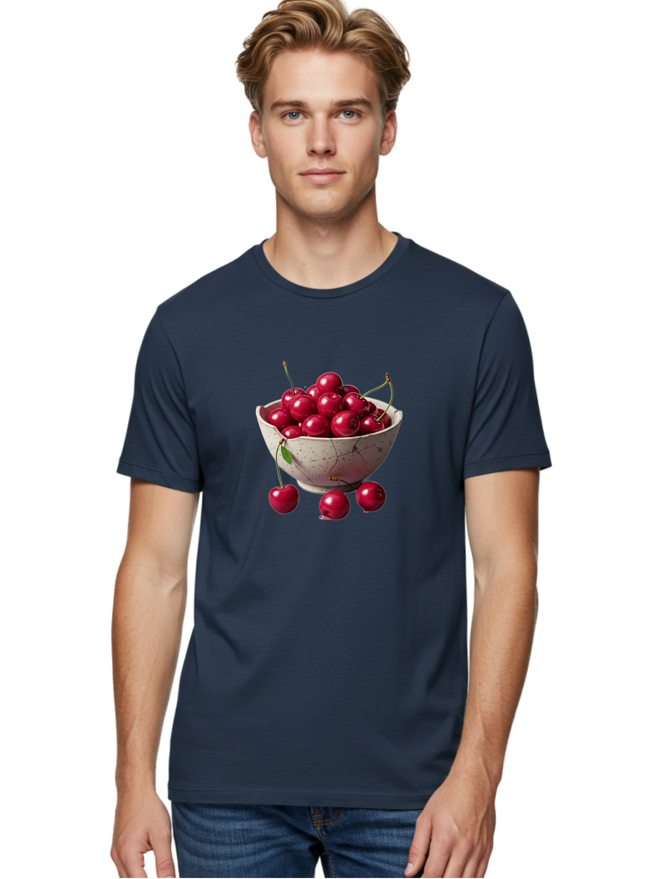 Cherries-In-Bowl-22 Men'S Graphic Tee, 100% Cotton, Comfortable Casual Summer Wear, Machine Washable, Vintage Camera, Old Camera, Antique Camera, Black Camera, Classic Photography, Photography Equipment, Nostalgic Device, Film Camera, Bai687