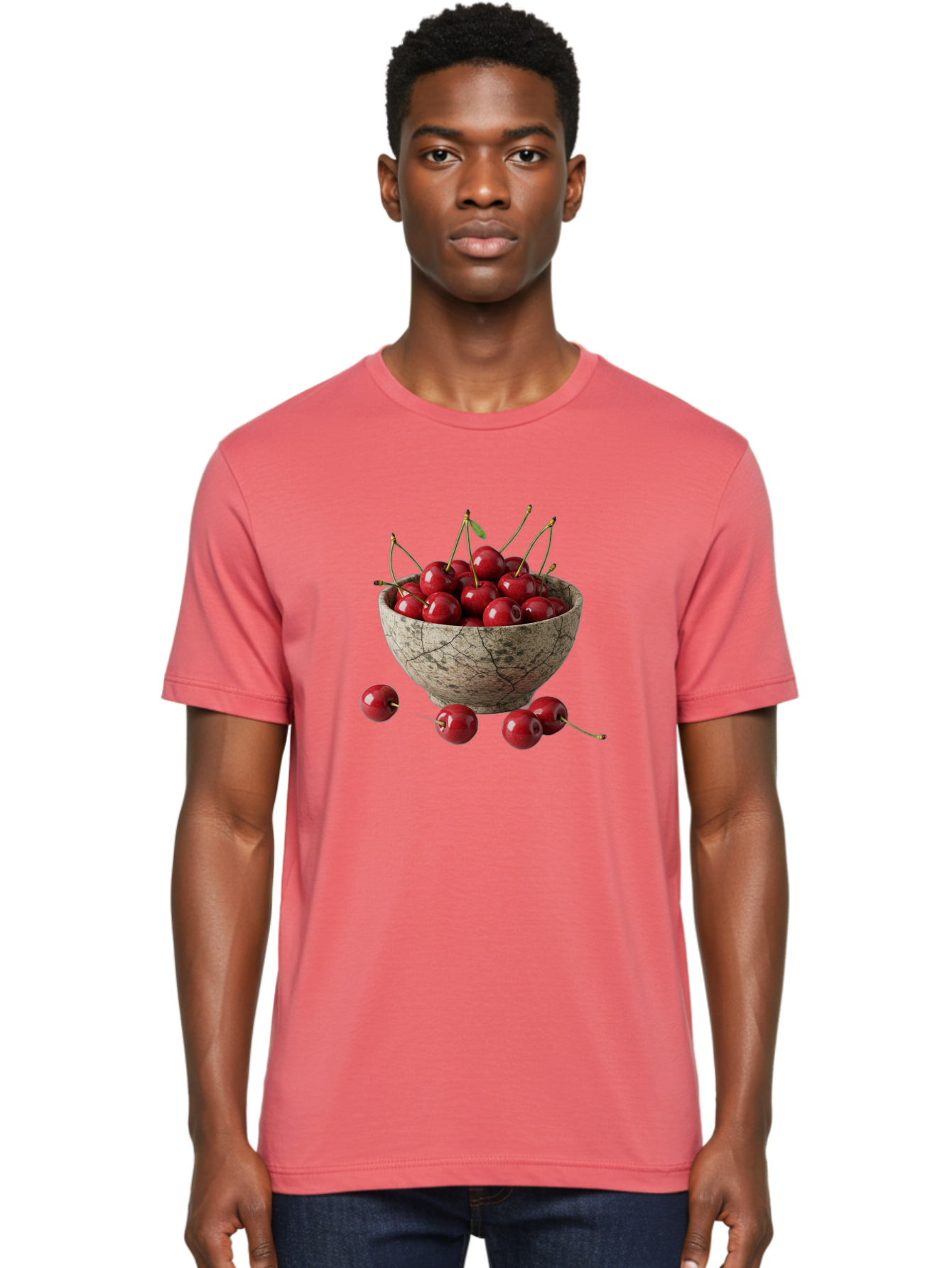 Cherries-In-Bowl-24 Men'S Graphic Tee, 100% Cotton, Comfortable Casual Summer Wear, Machine Washable, Vintage Camera, Old Camera, Antique Camera, Black Camera, Classic Photography, Photography Equipment, Nostalgic Device, Film Camera, Bai689